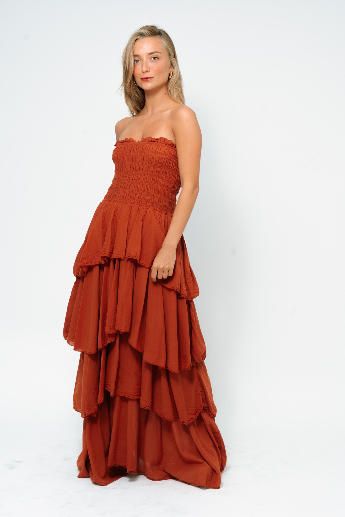 Vestido HONNOR terracota