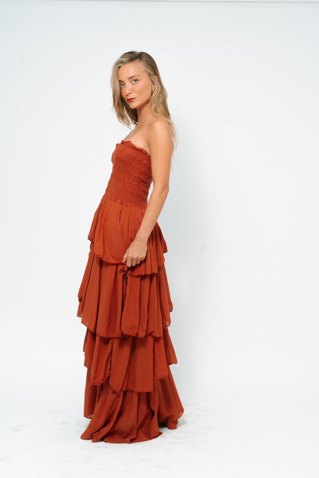Vestido HONNOR terracota