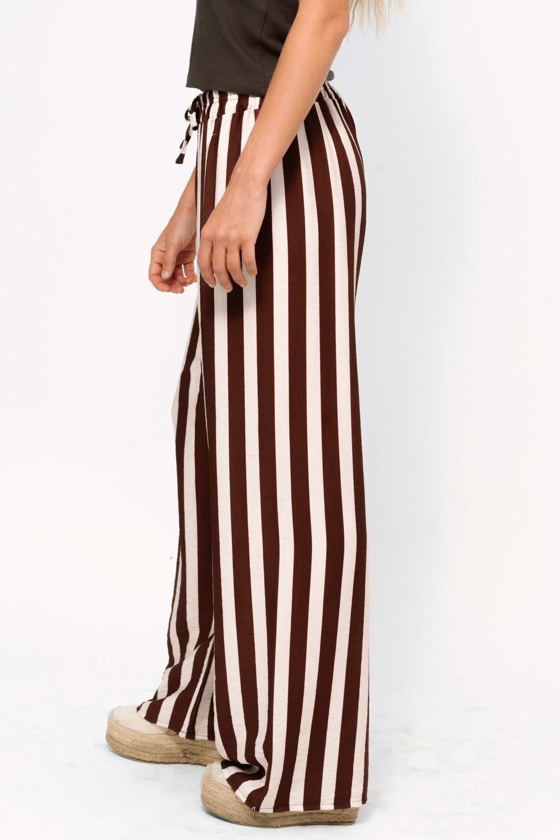 Pantalón rayas choco