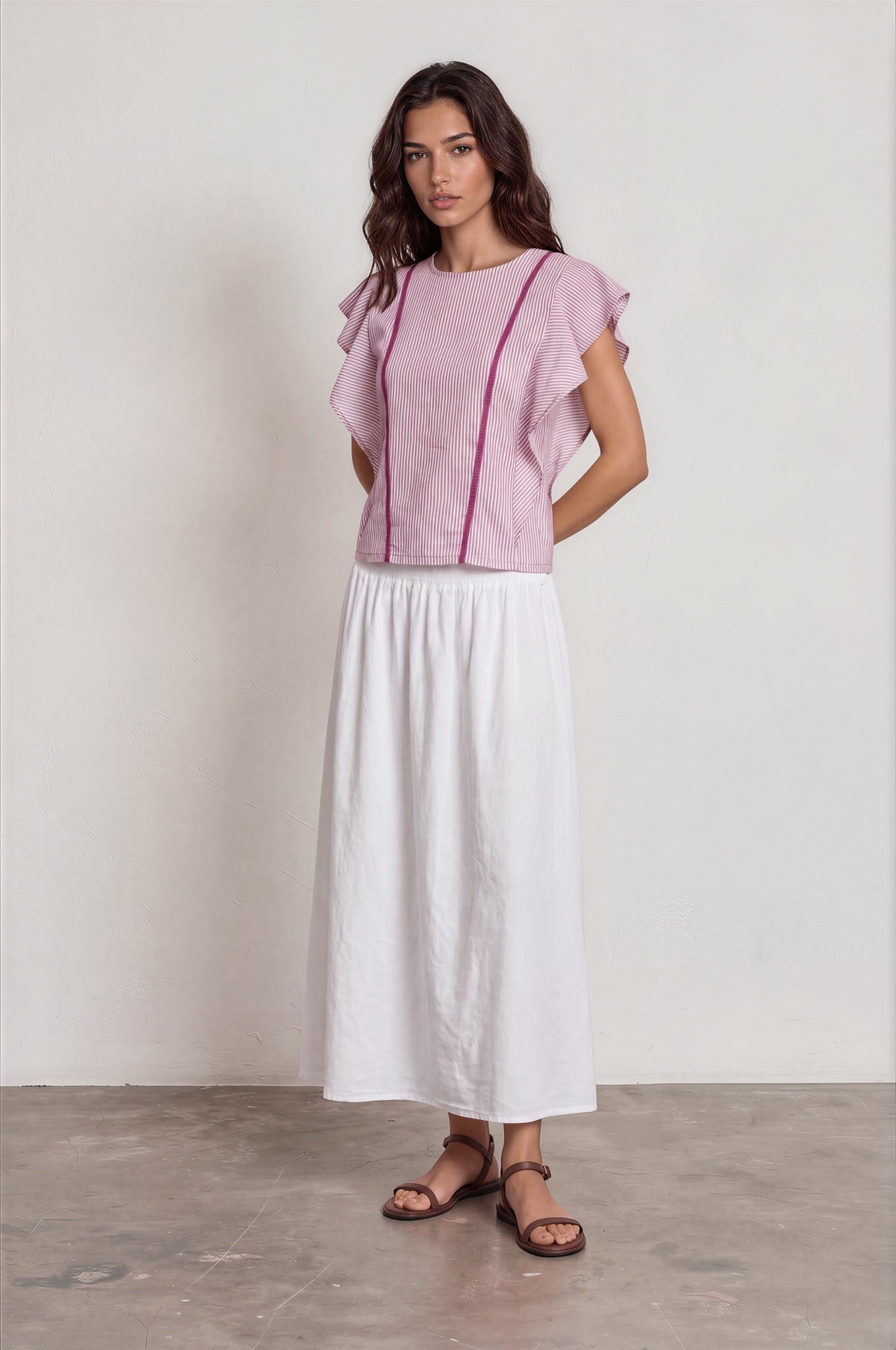 Blusa RIMINI RAYAS fucsia