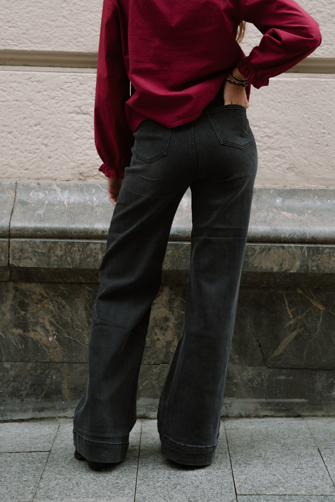 Pantalón FORY vaquero gris