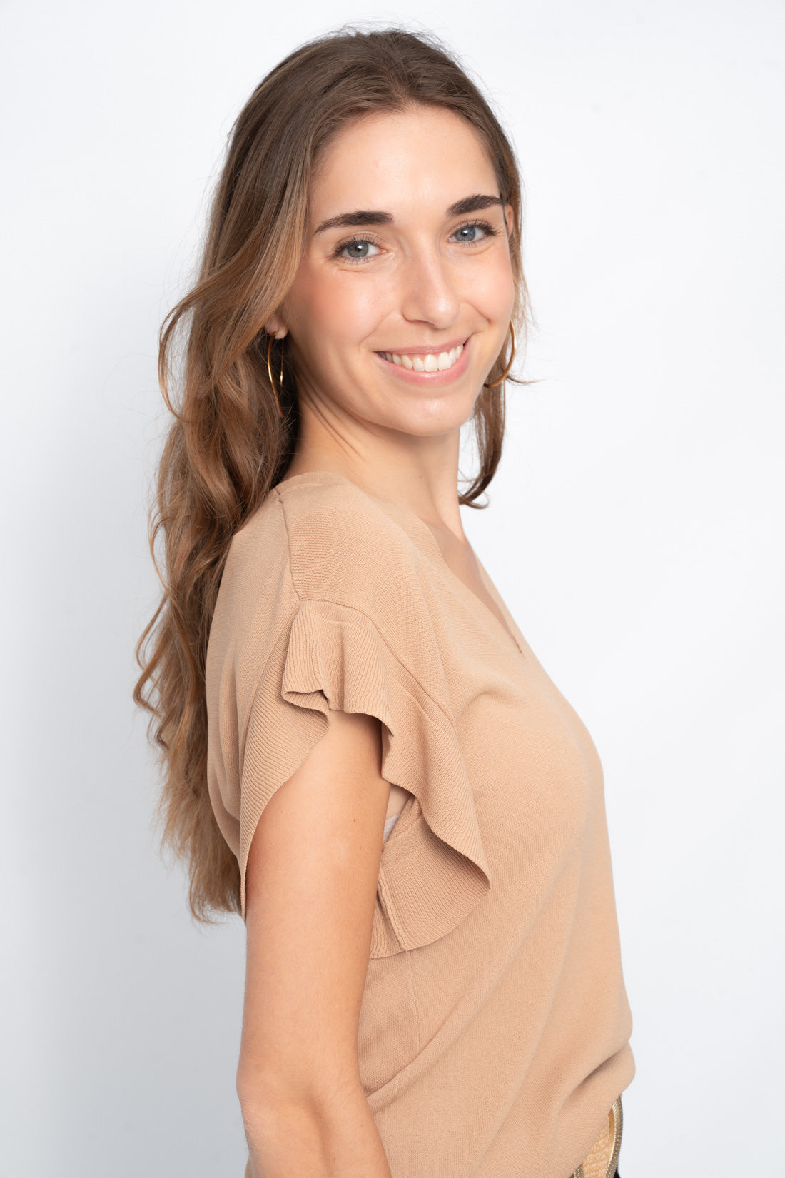 Top punto AZAHAR camel