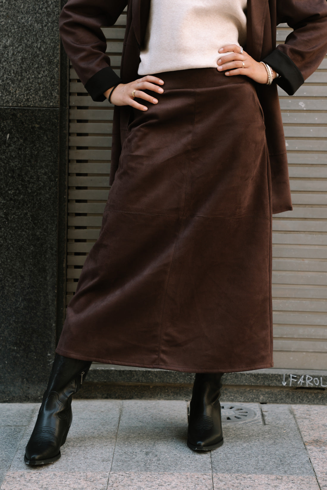Falda DANNE antelina choco