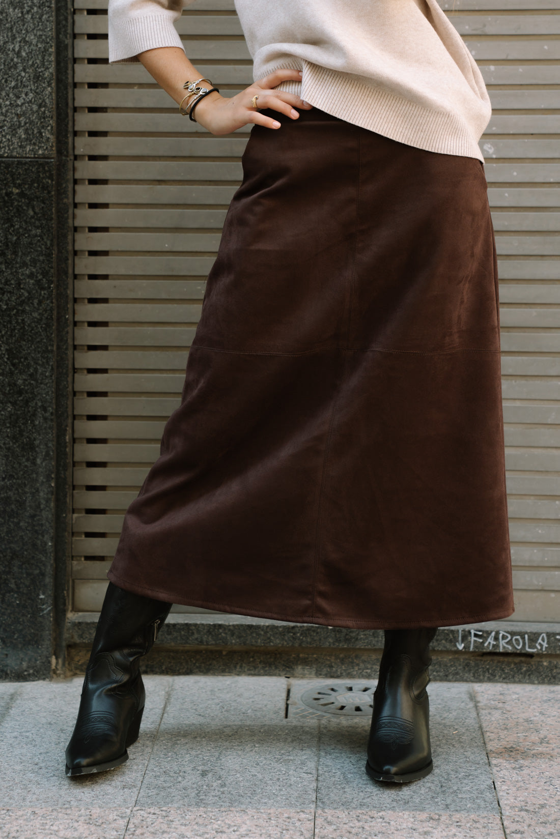 Falda DANNE antelina choco