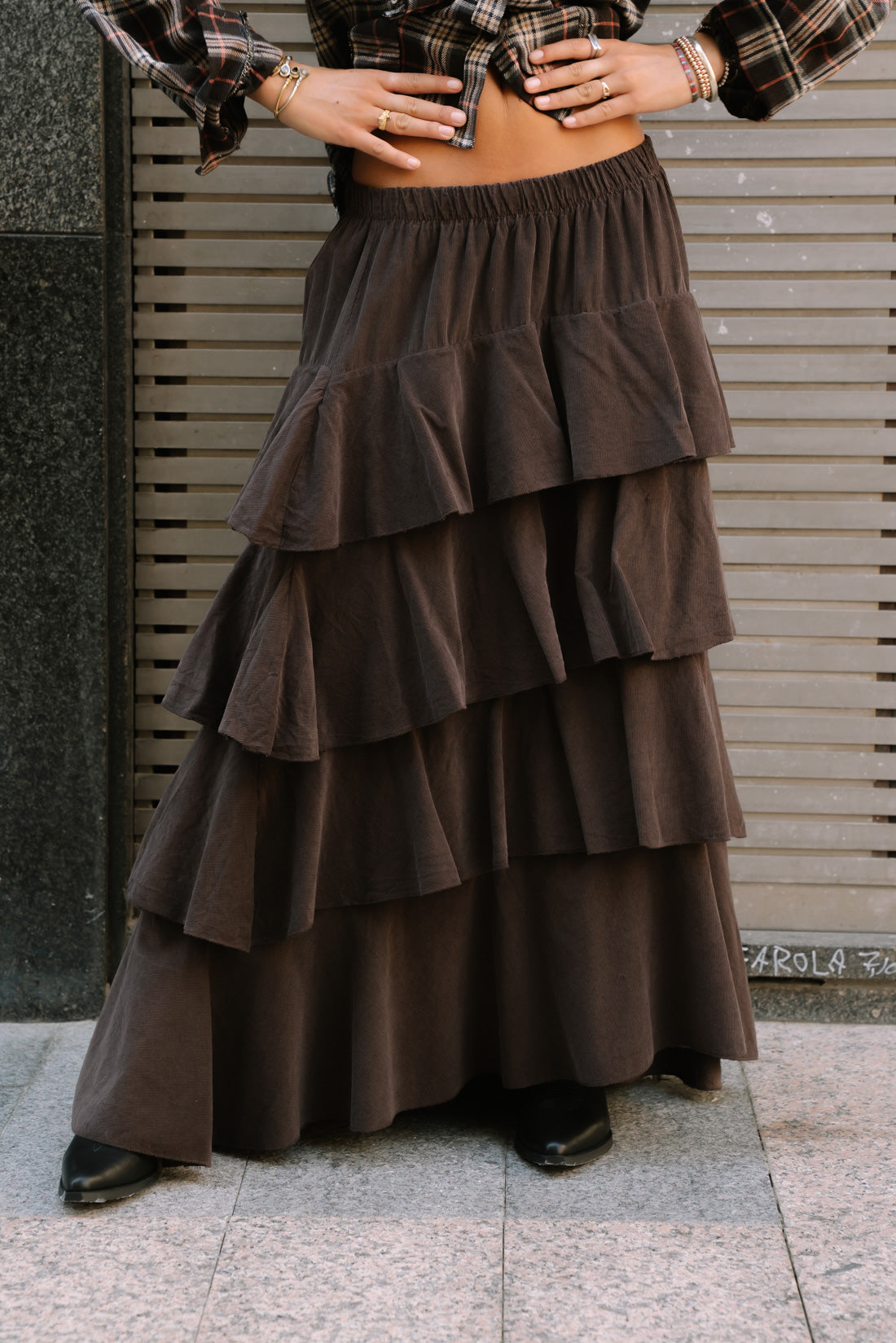 Falda RUFFY choco