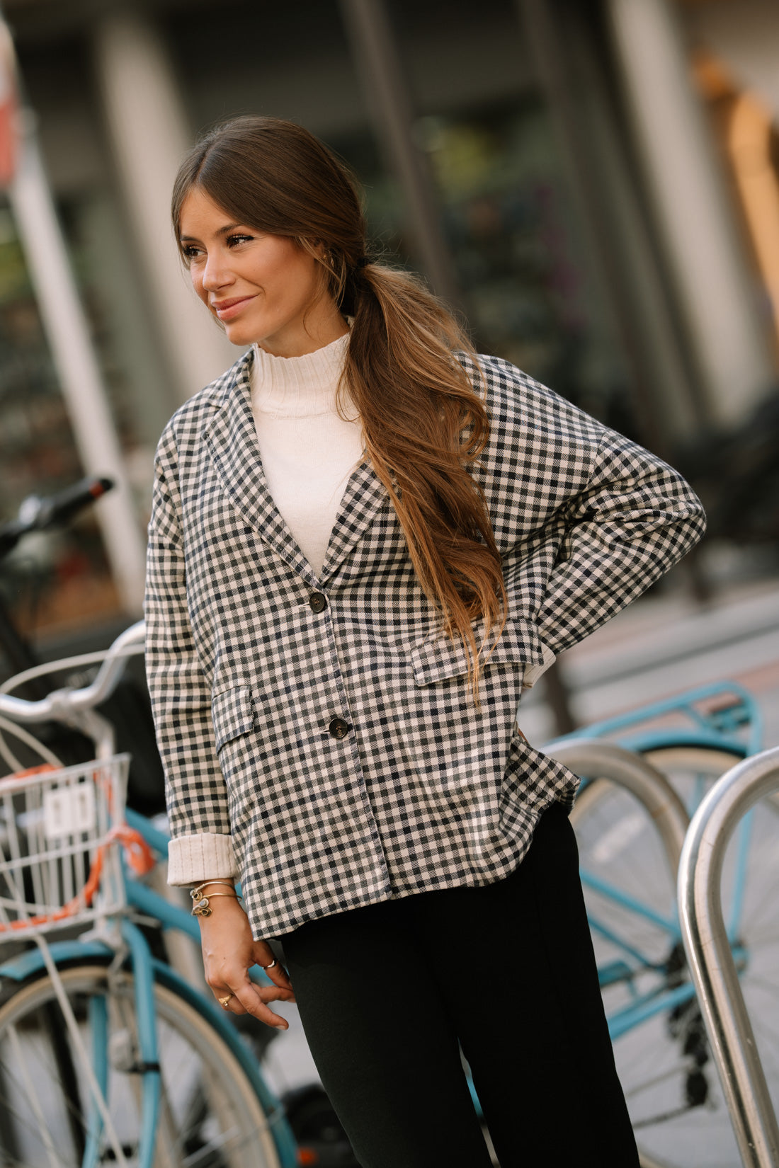 Chaqueta VICHY negro