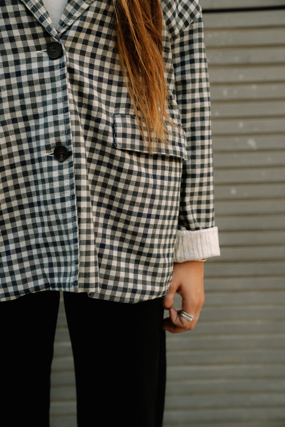 Chaqueta VICHY negro
