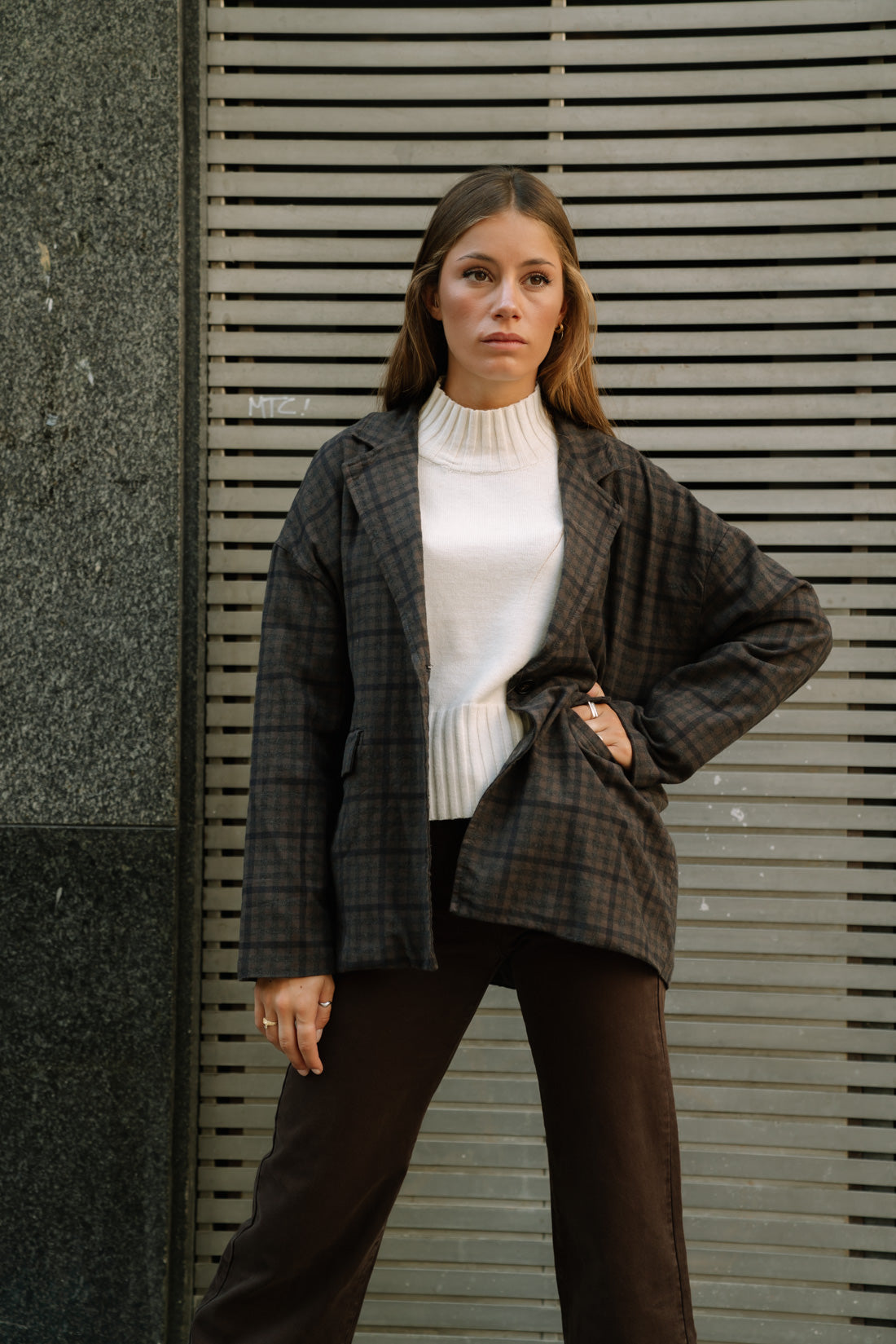 Chaqueta VICHY choco