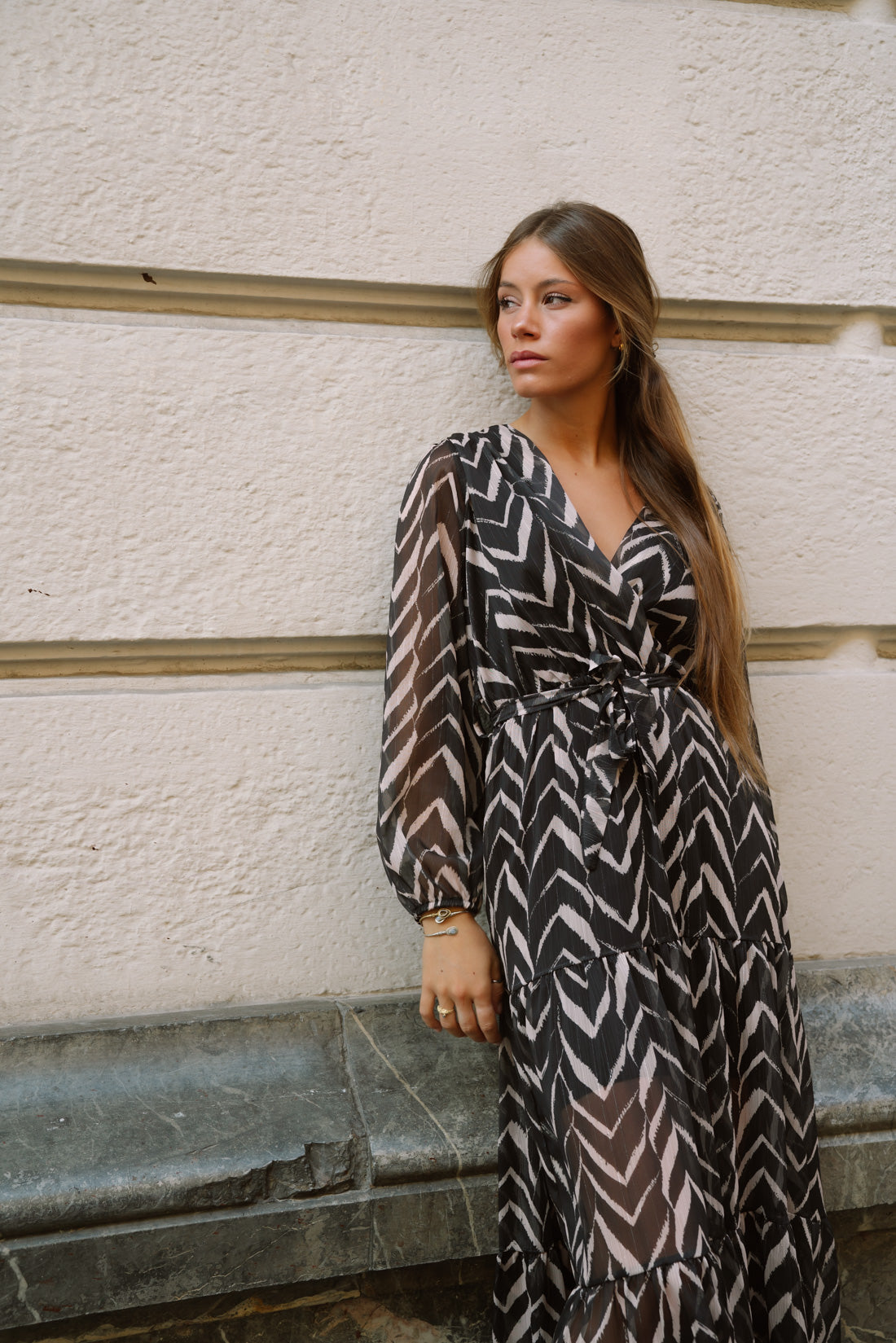 Vestido PATY espiga negro