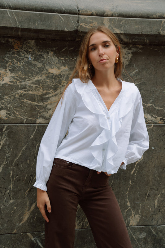 Camisa VIOLETT blanca