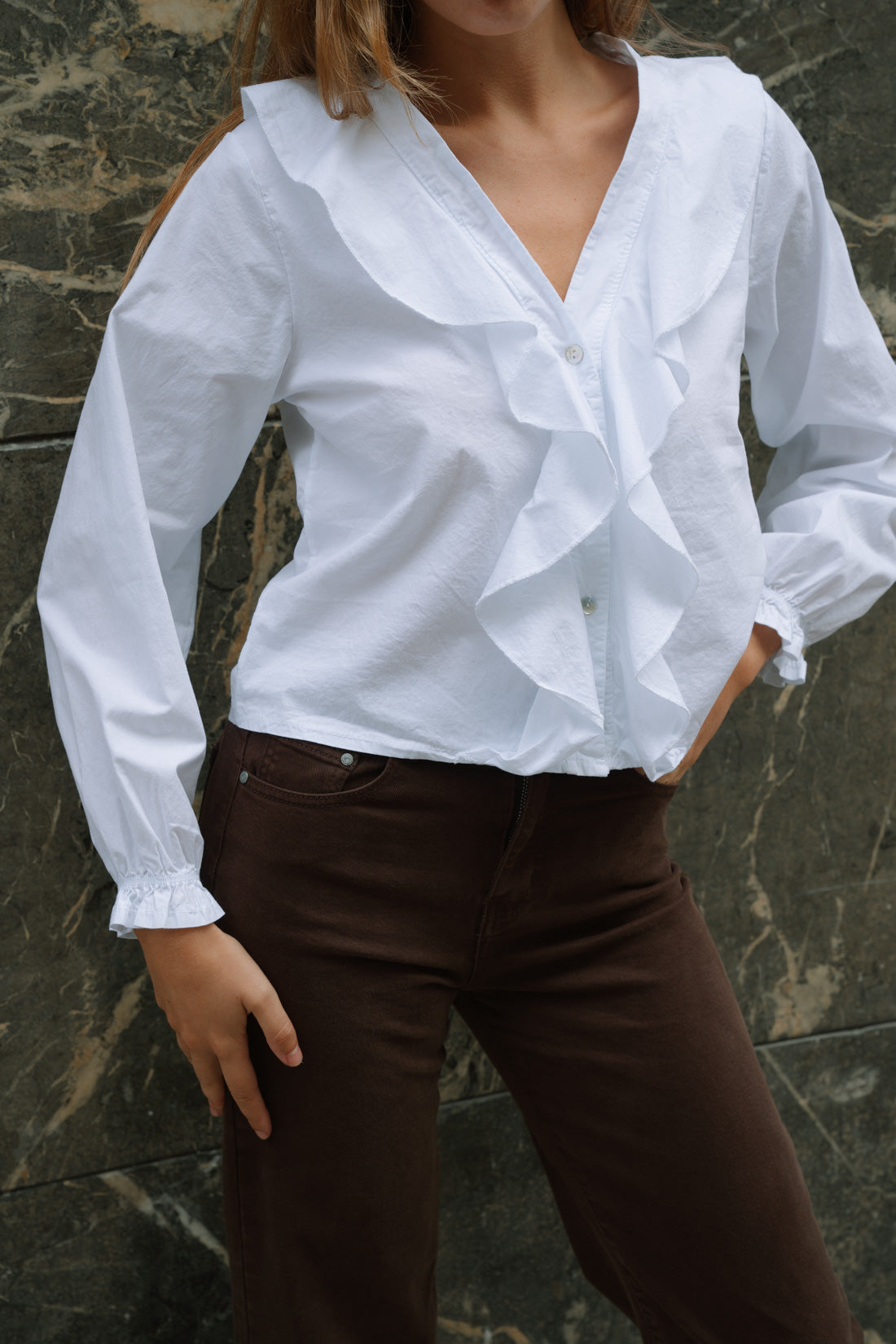 Camisa VIOLETT blanca
