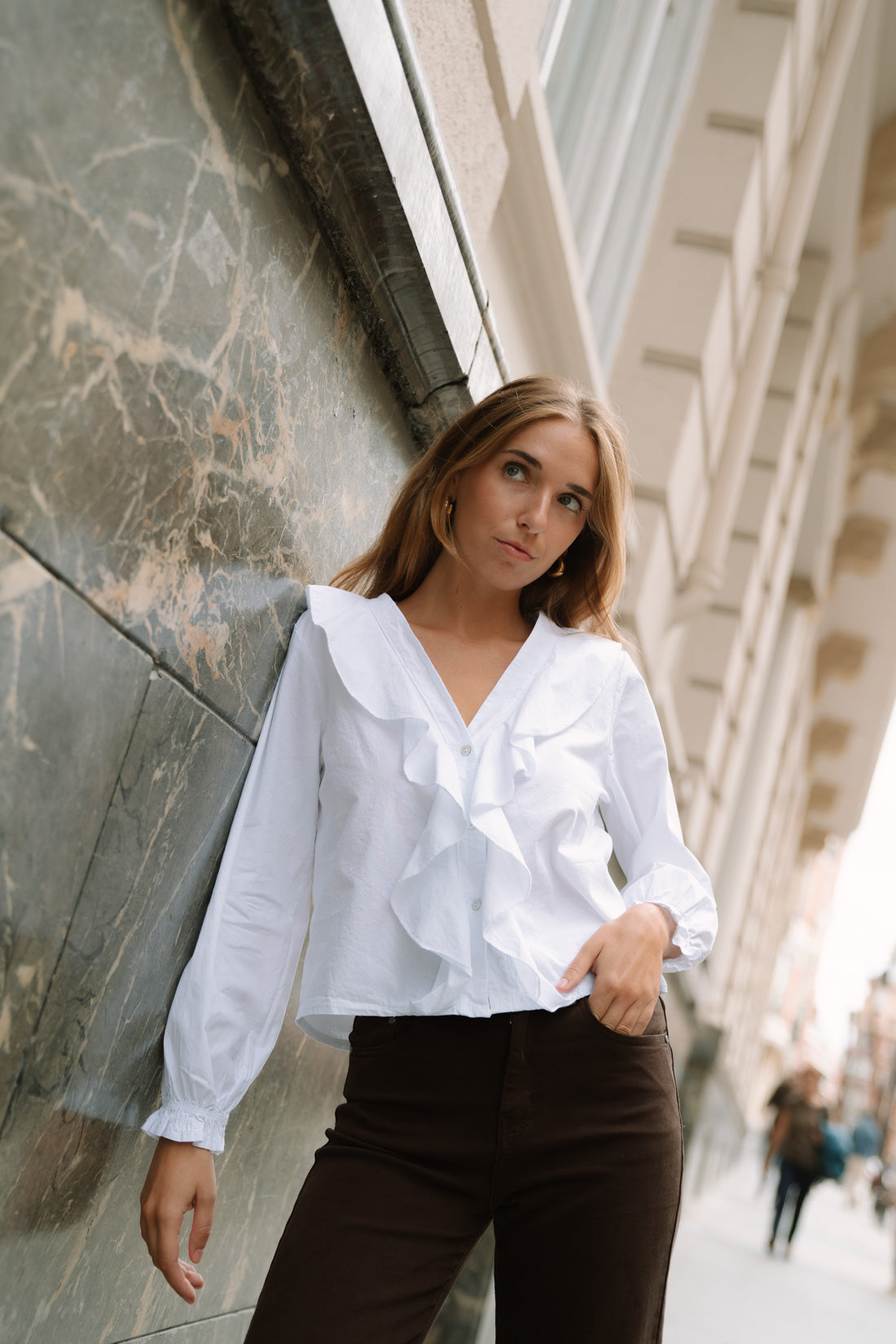 Camisa VIOLETT blanca