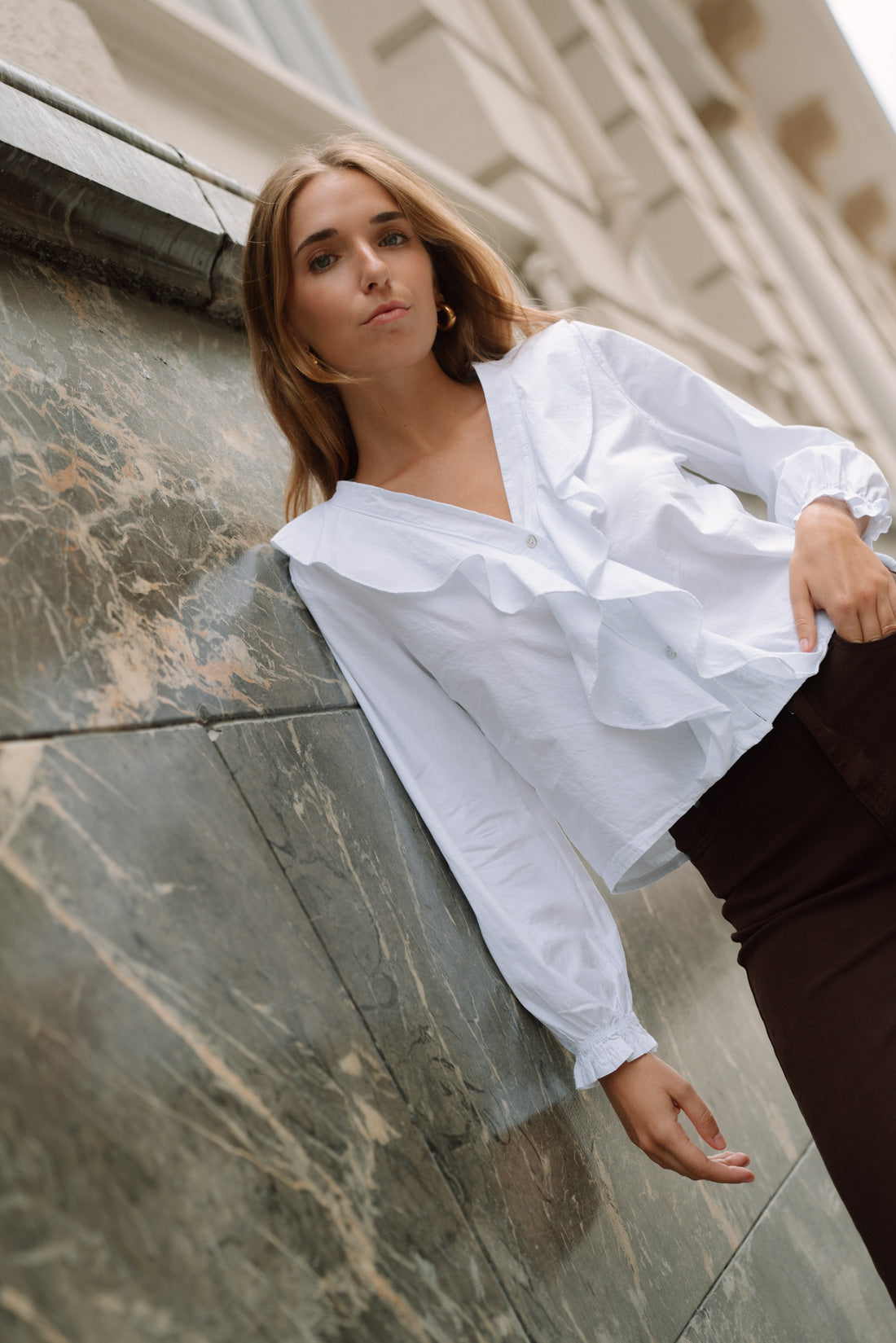 Camisa VIOLETT blanca