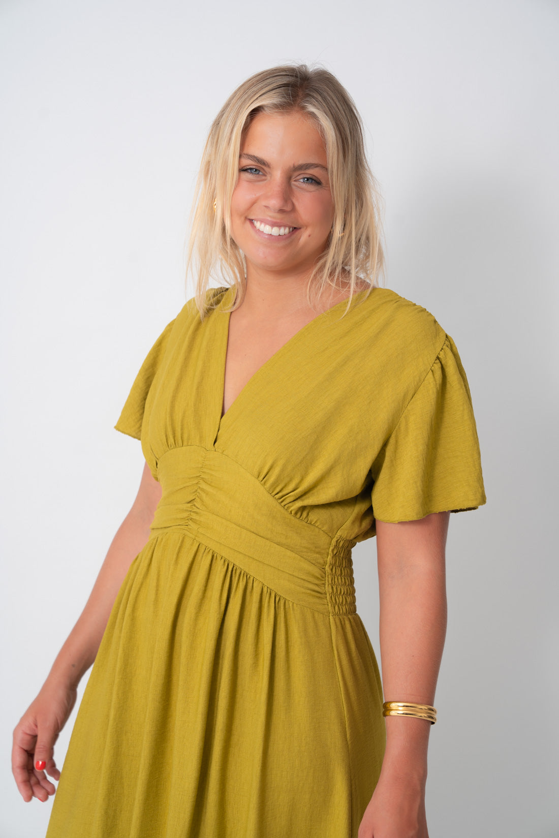 Vestido TURIA mostaza