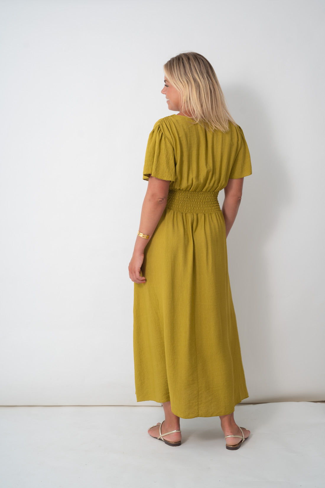 Vestido TURIA mostaza