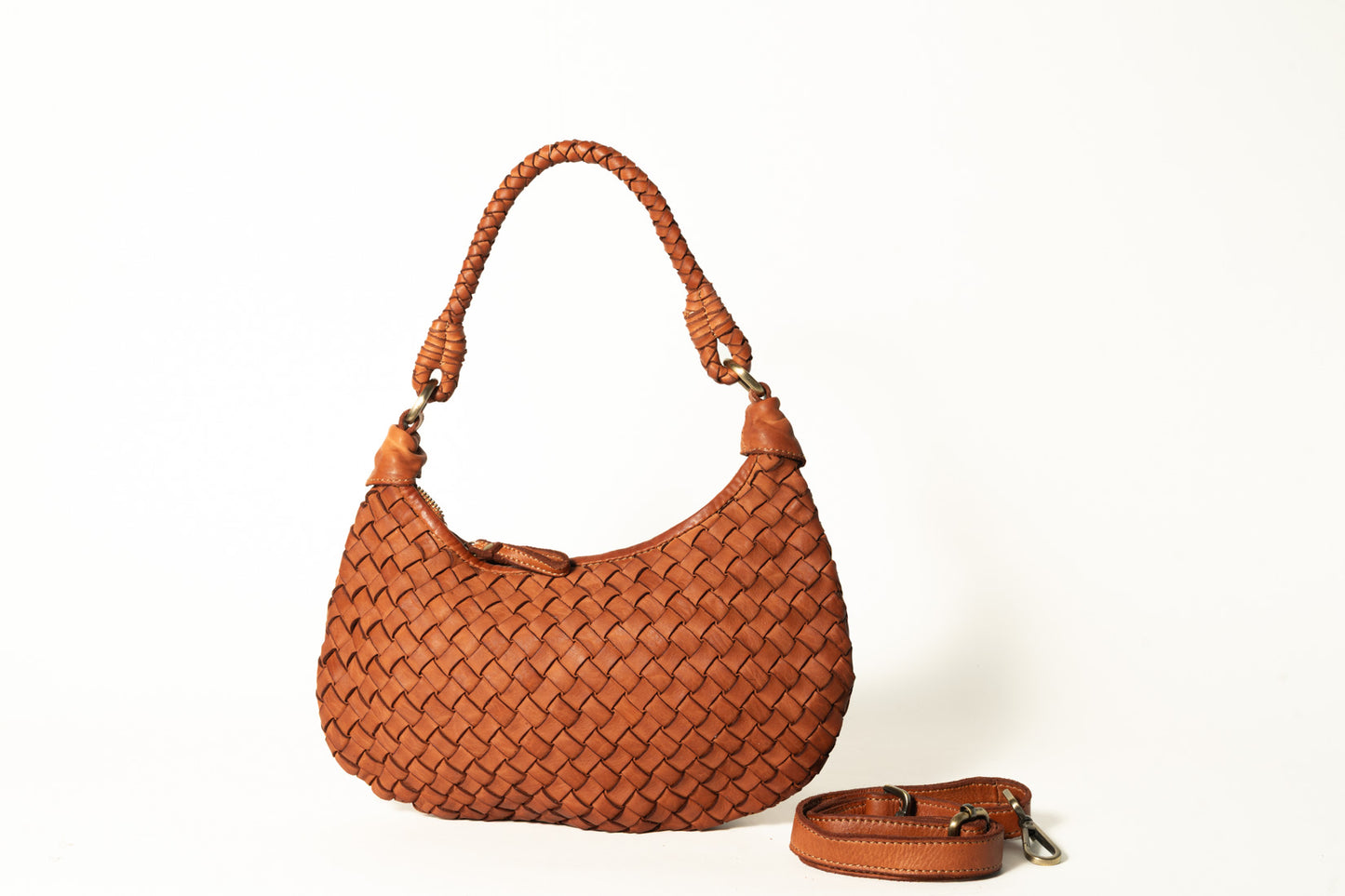 BOLSO PIEL GRETT Cognac