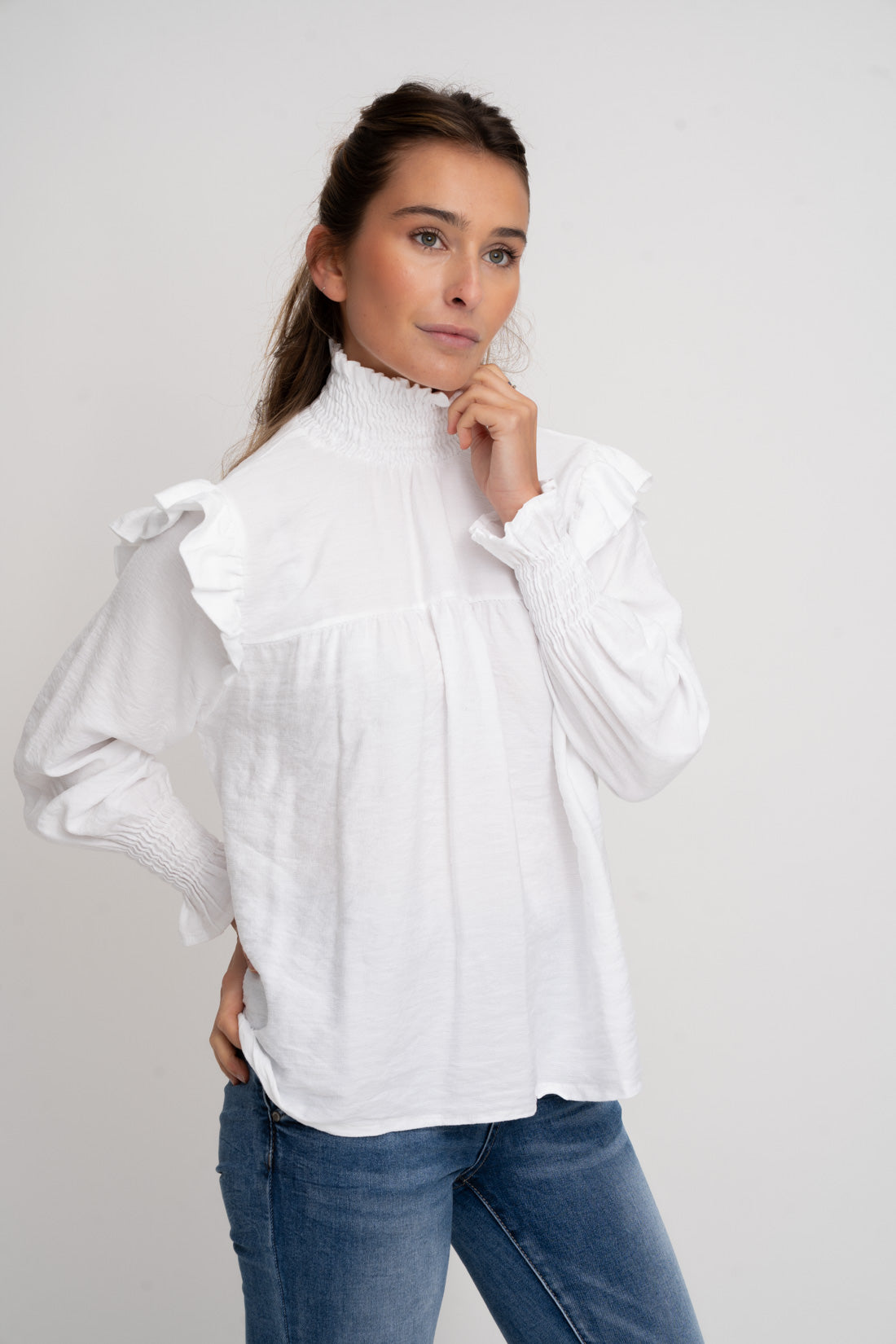 Blusa MARTI blanca manga larga