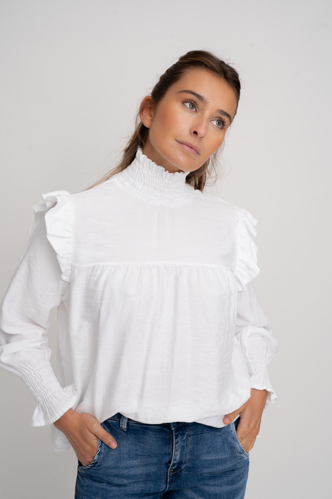 Blusa MARTI blanca manga larga