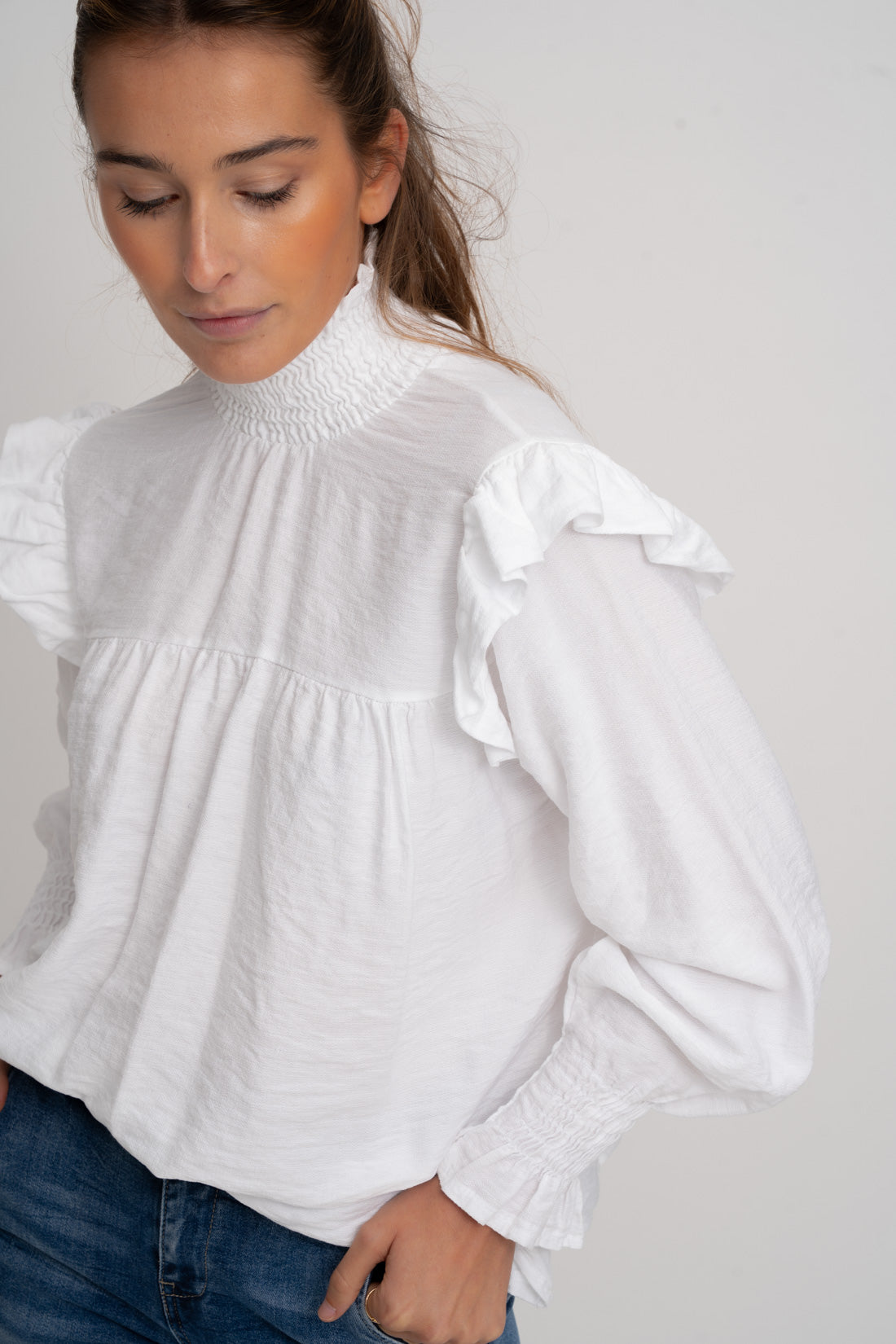 Blusa MARTI blanca manga larga