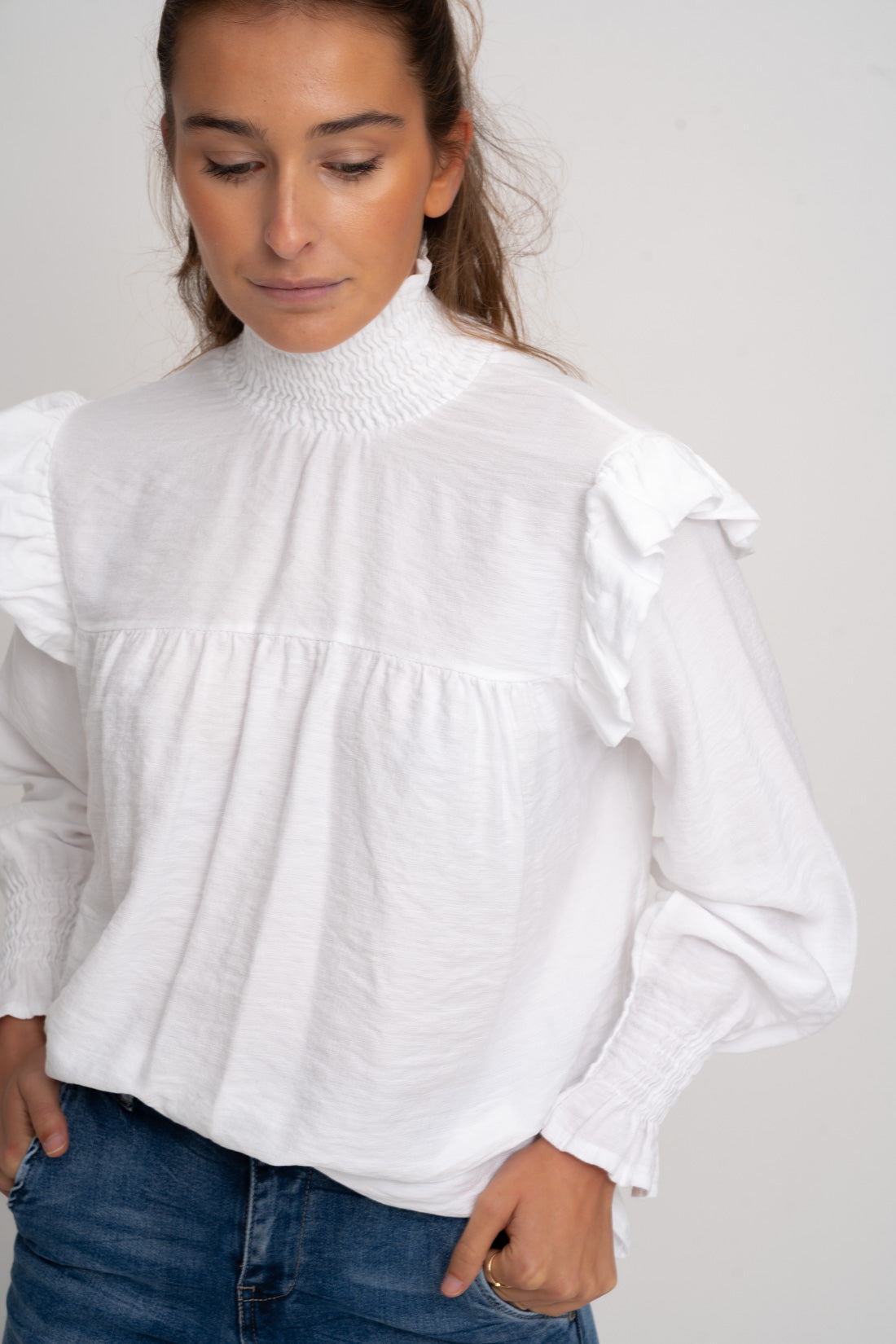 Blusa MARTI blanca manga larga