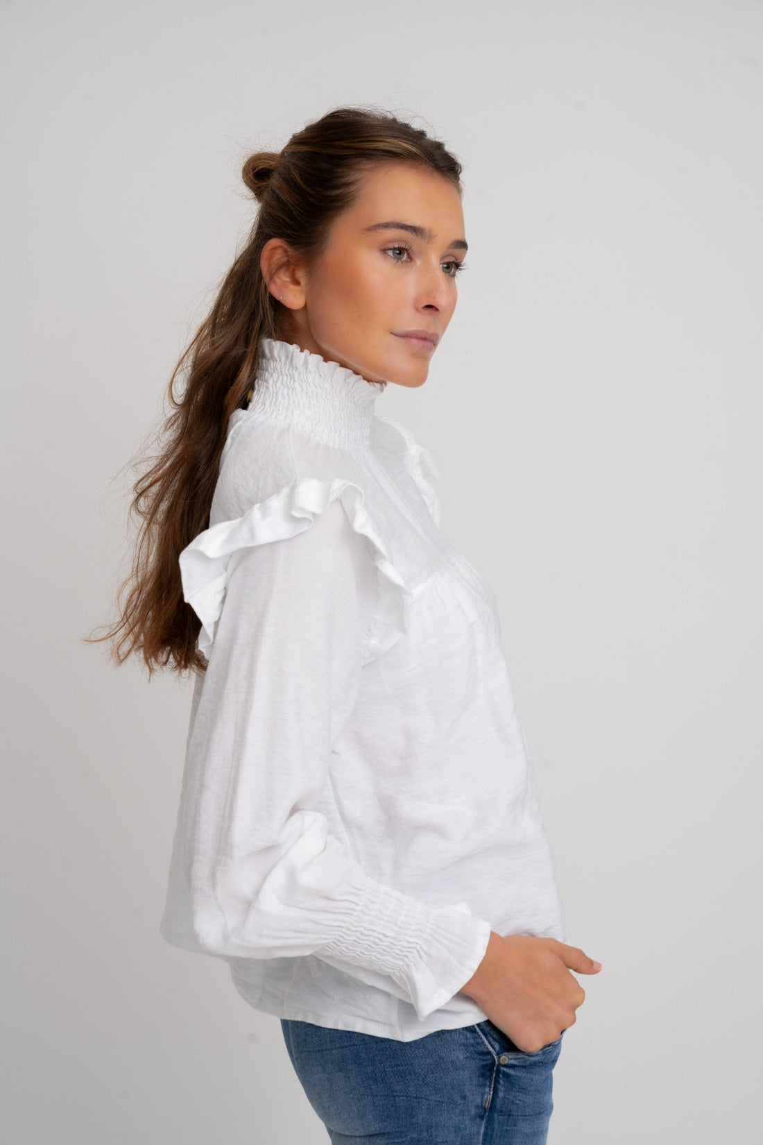 Blusa MARTI blanca manga larga