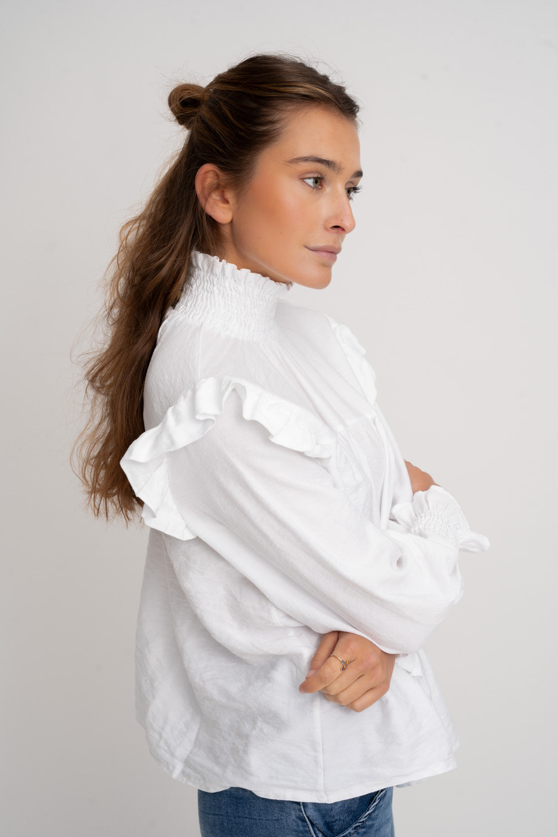 Blusa MARTI blanca manga larga