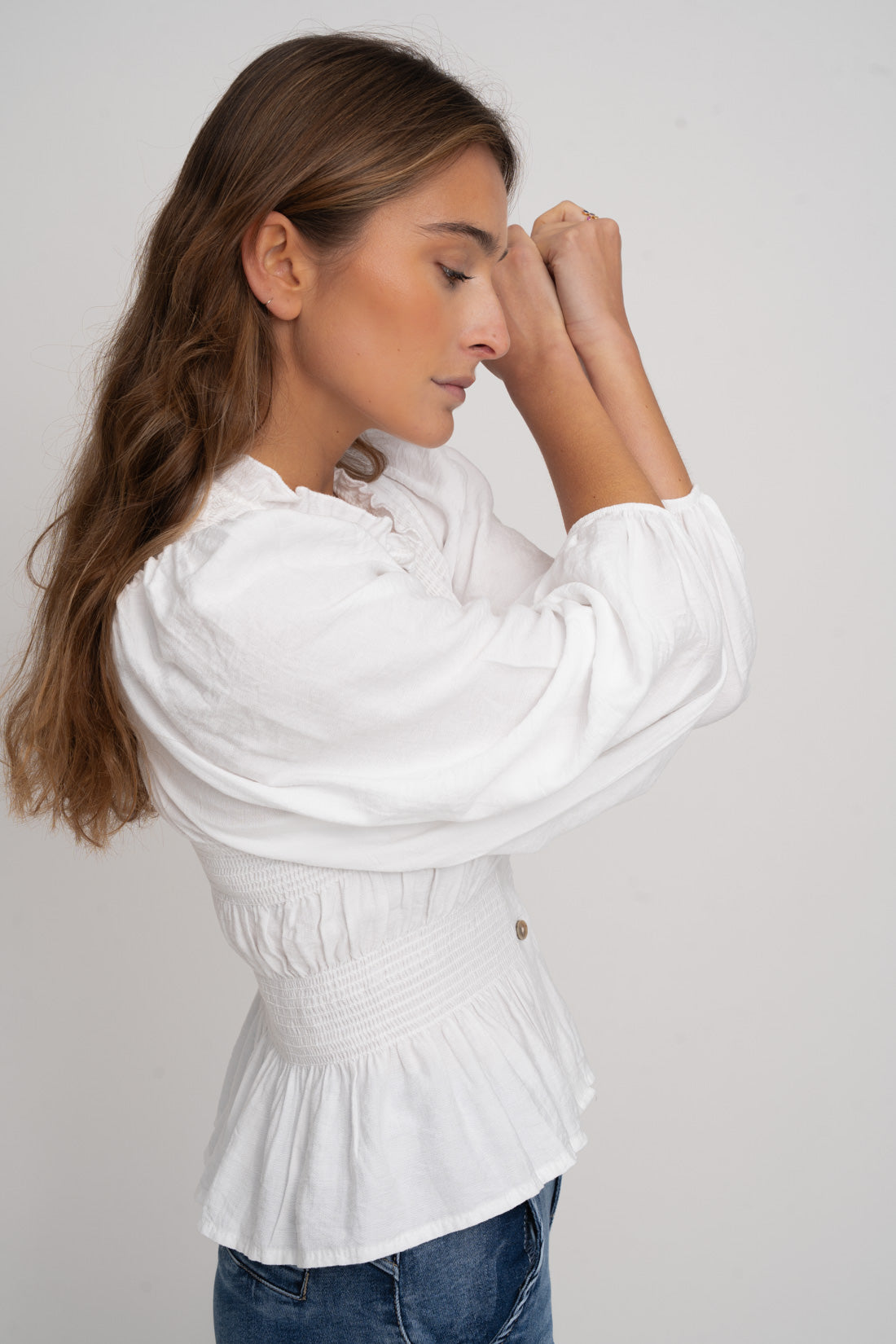 Blusa BINKY blanca manga larga