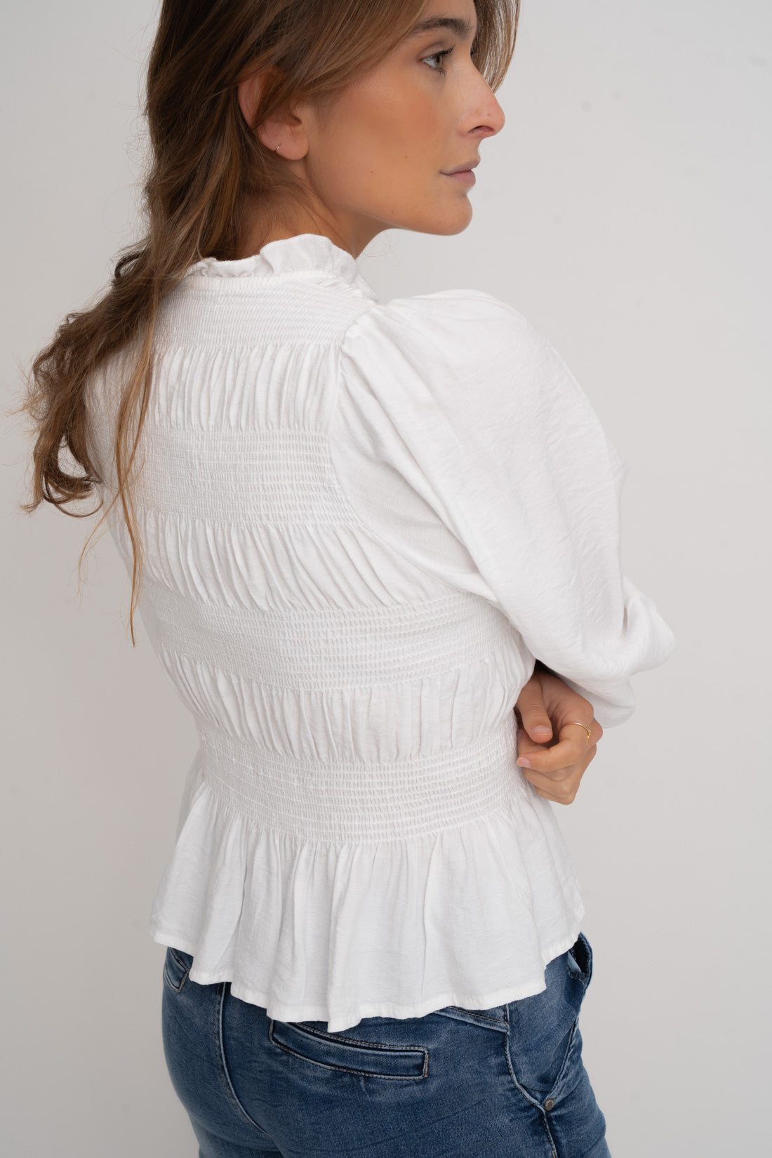 Blusa BINKY blanca manga larga