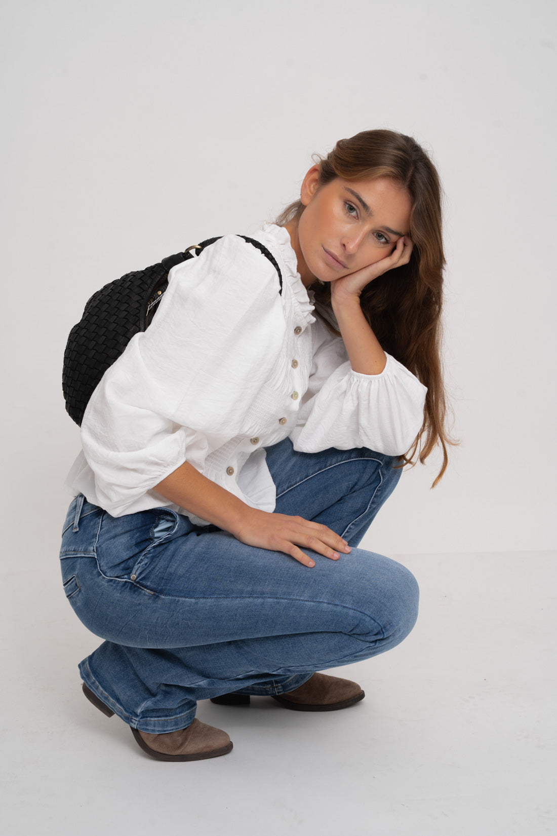 Blusa BINKY blanca manga larga