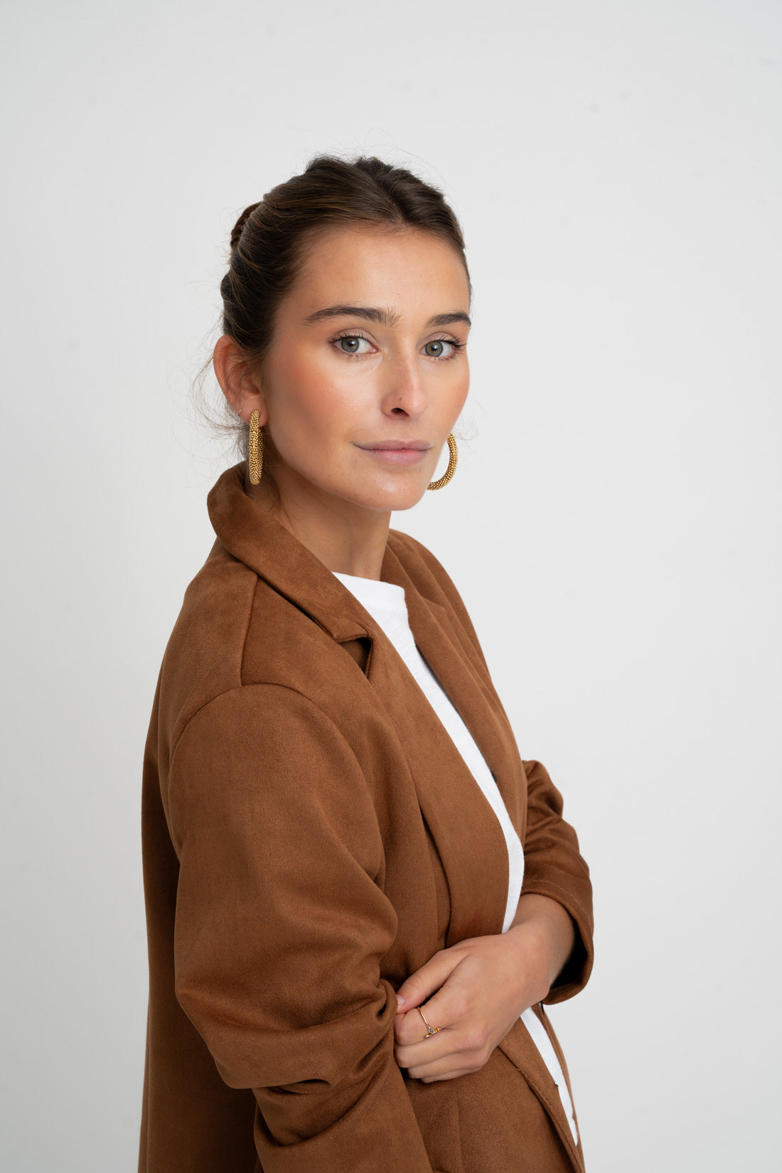 Blazer HAMPTON antelina cognac