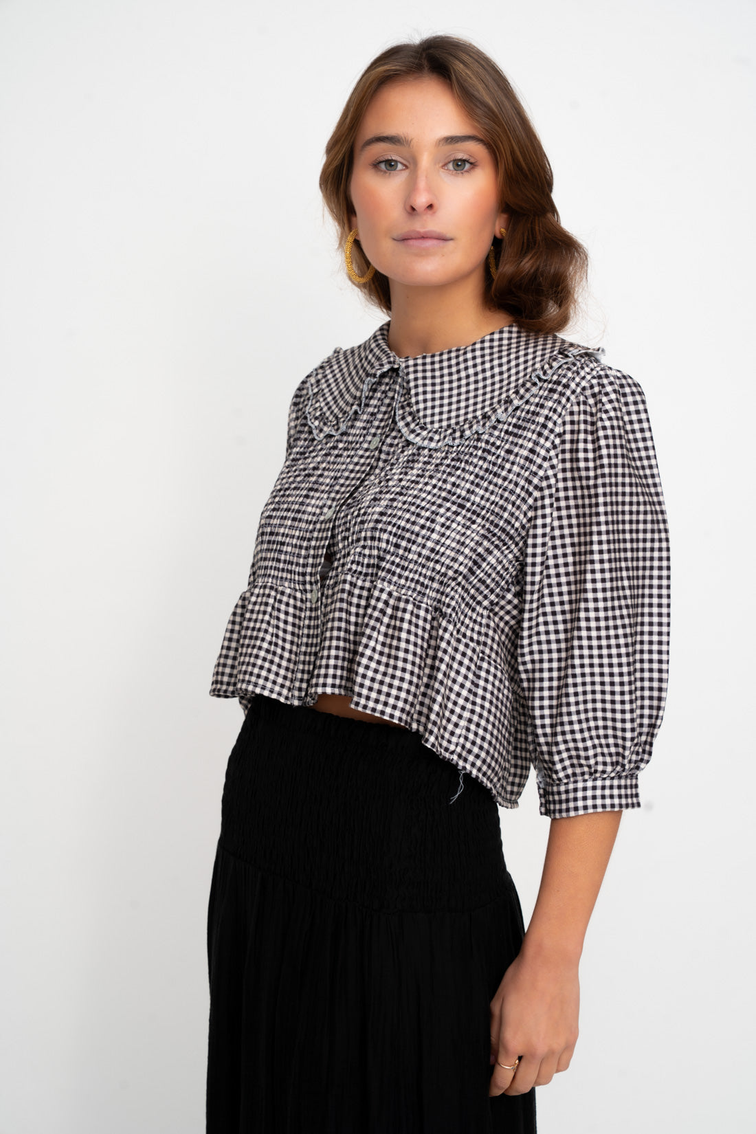Blusa BIXY vichy negro