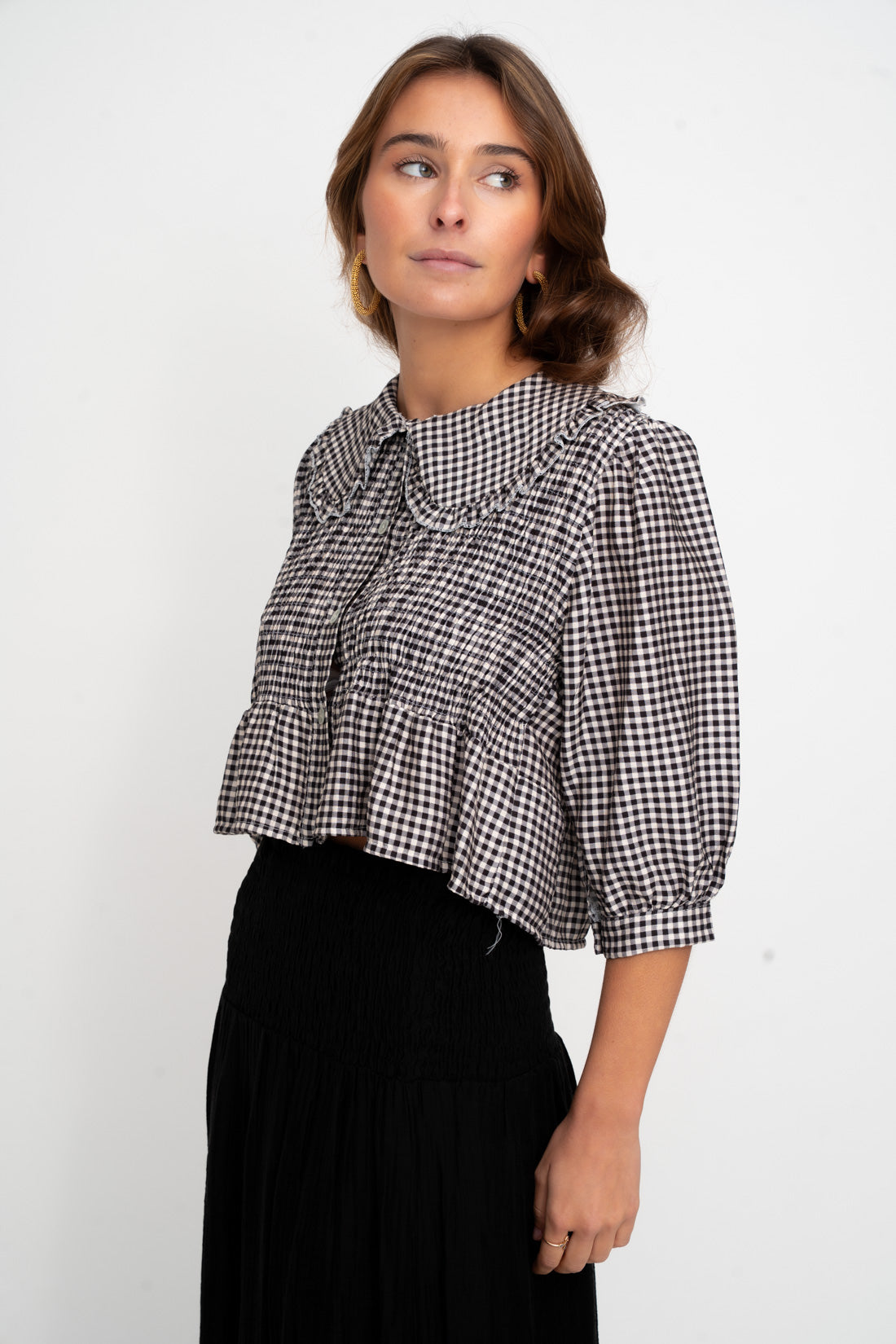 Blusa BIXY vichy negro