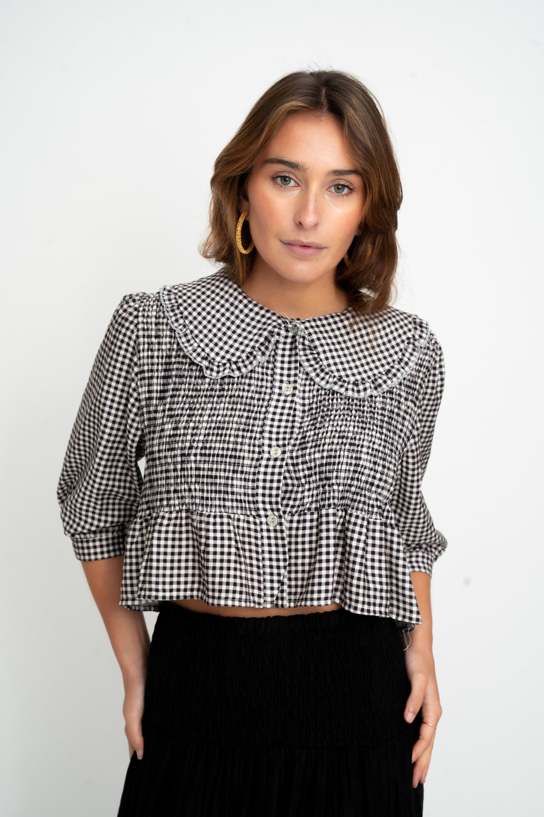 Blusa BIXY vichy negro