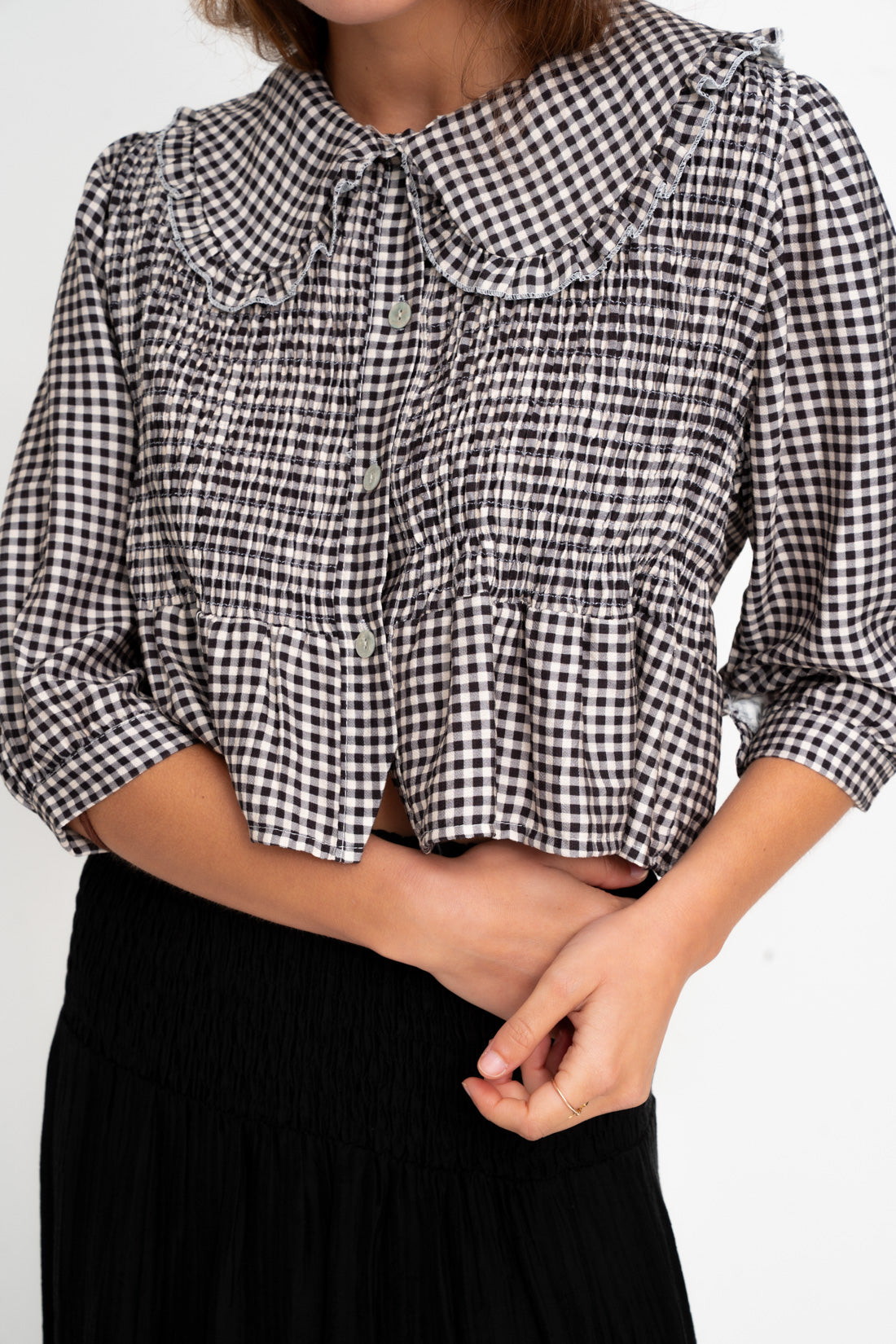 Blusa BIXY vichy negro