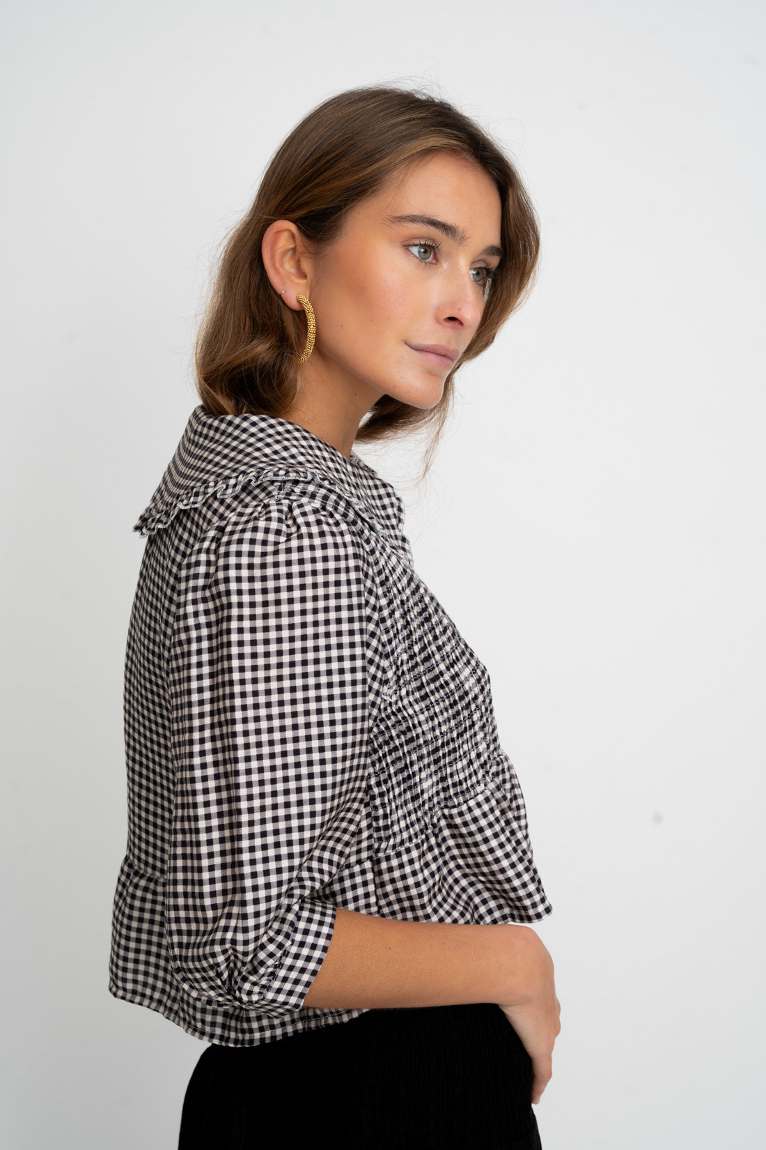 Blusa BIXY vichy negro