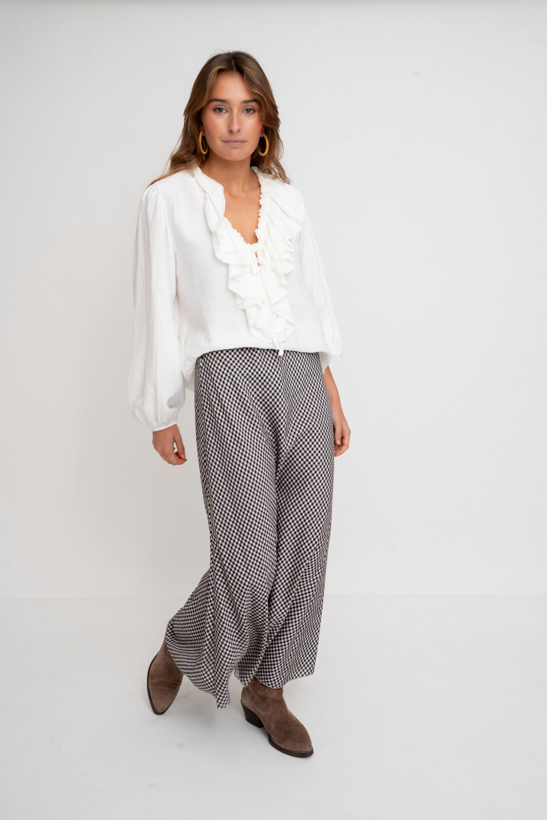 Falda VICHY negro