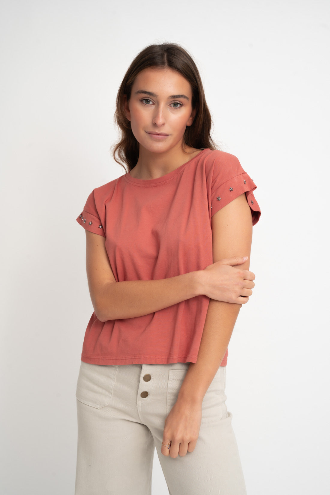 Camiseta STARS rosa pimienta