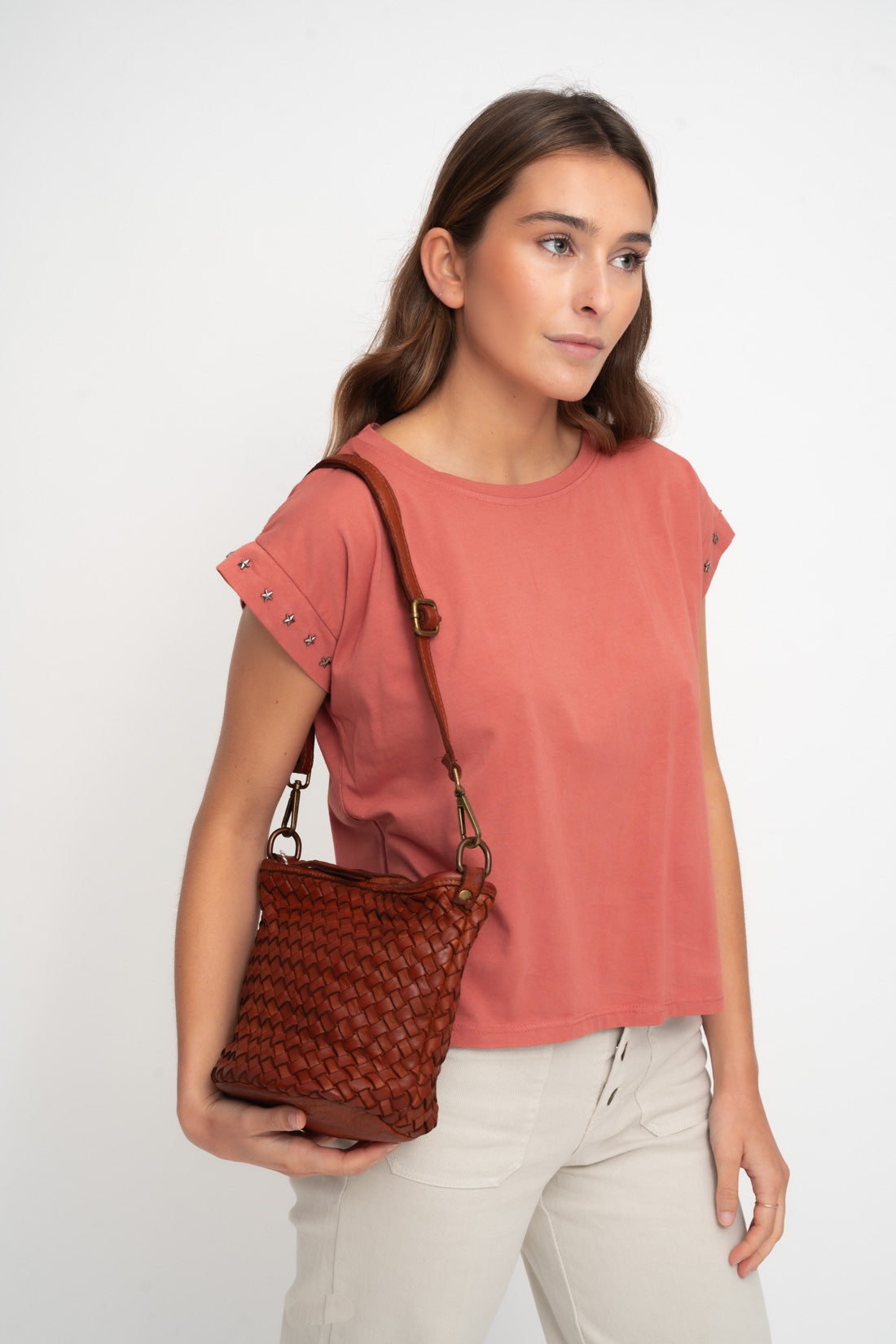 BOLSO PIEL BASKY Cognac