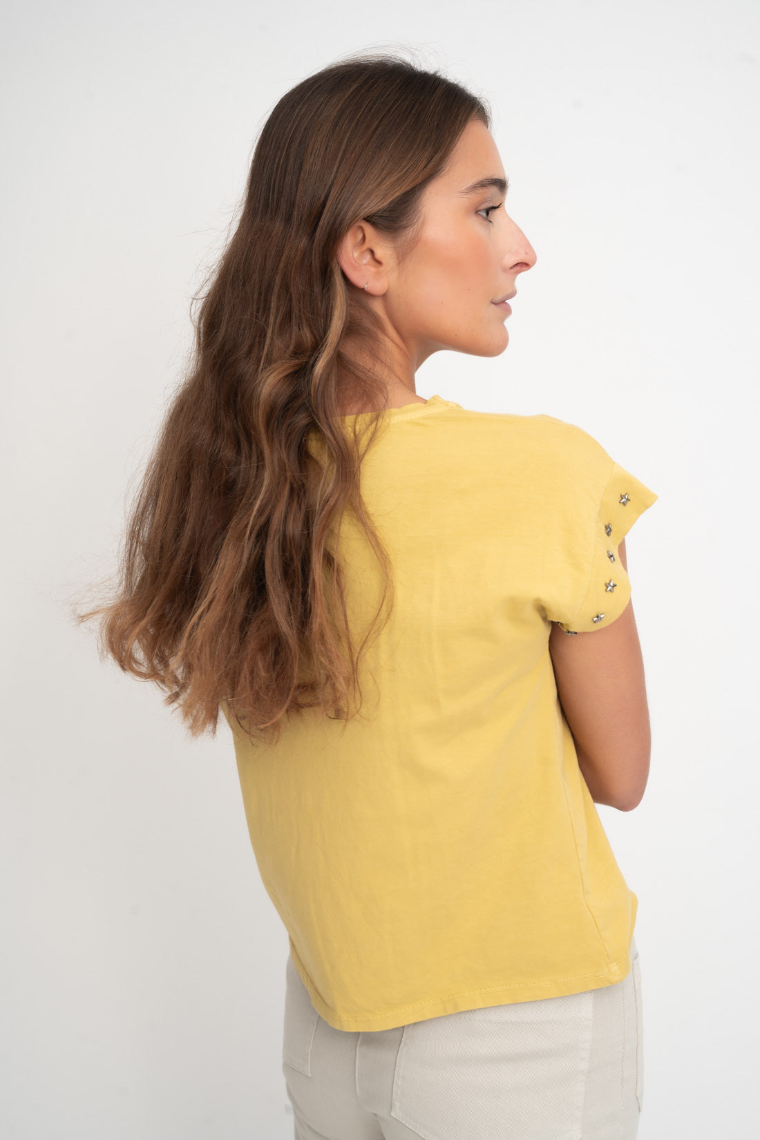 Camiseta STARS mostaza