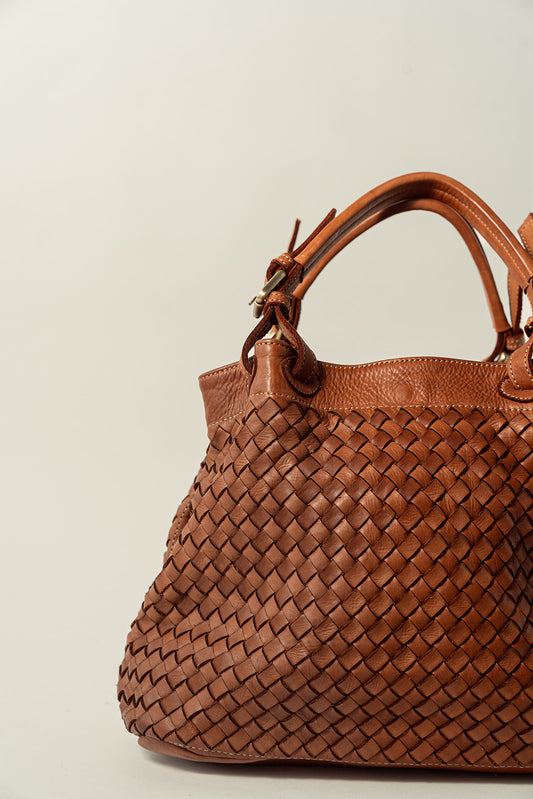 BOLSO PIEL BRADD Cognac