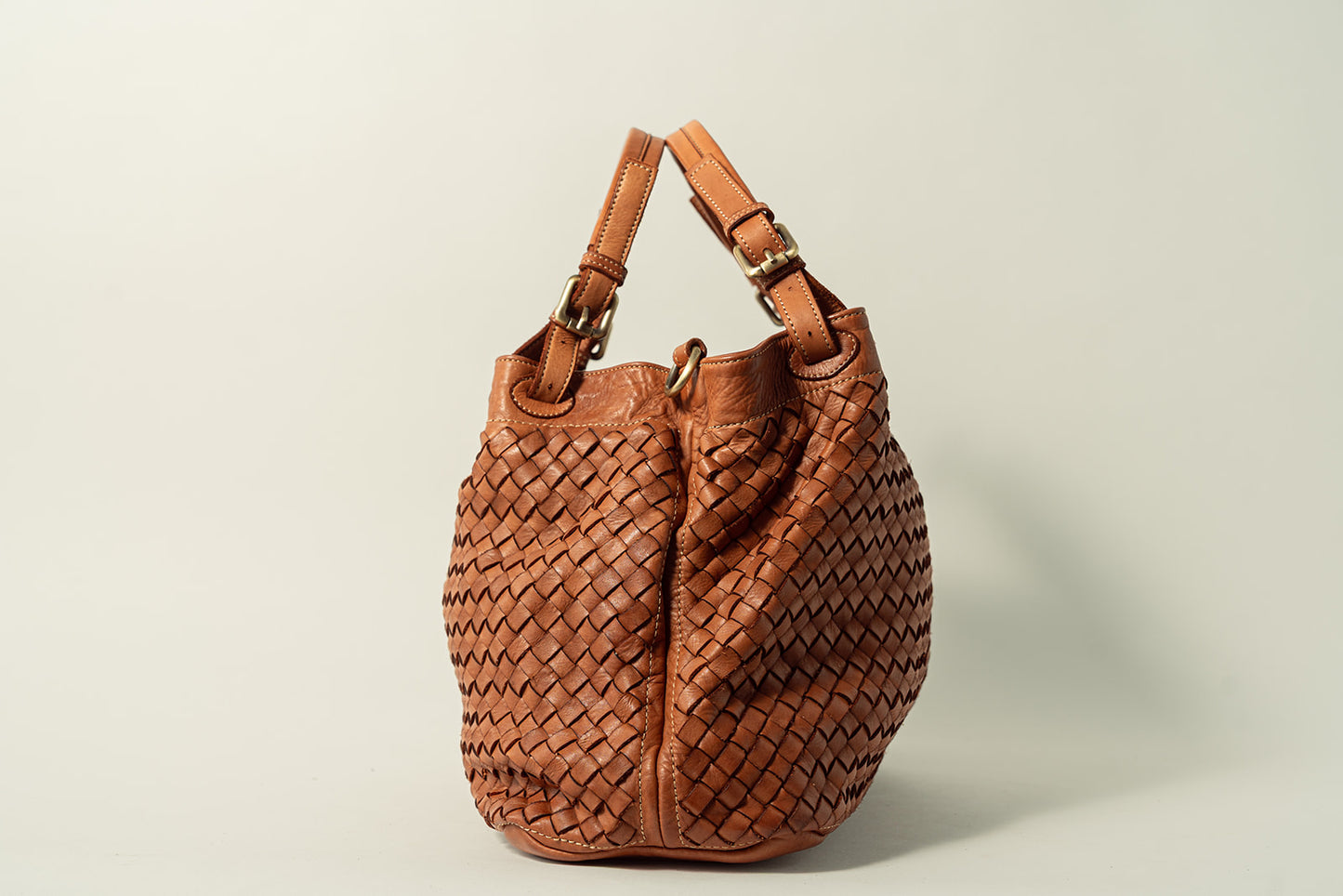 BOLSO PIEL BRADD Cognac