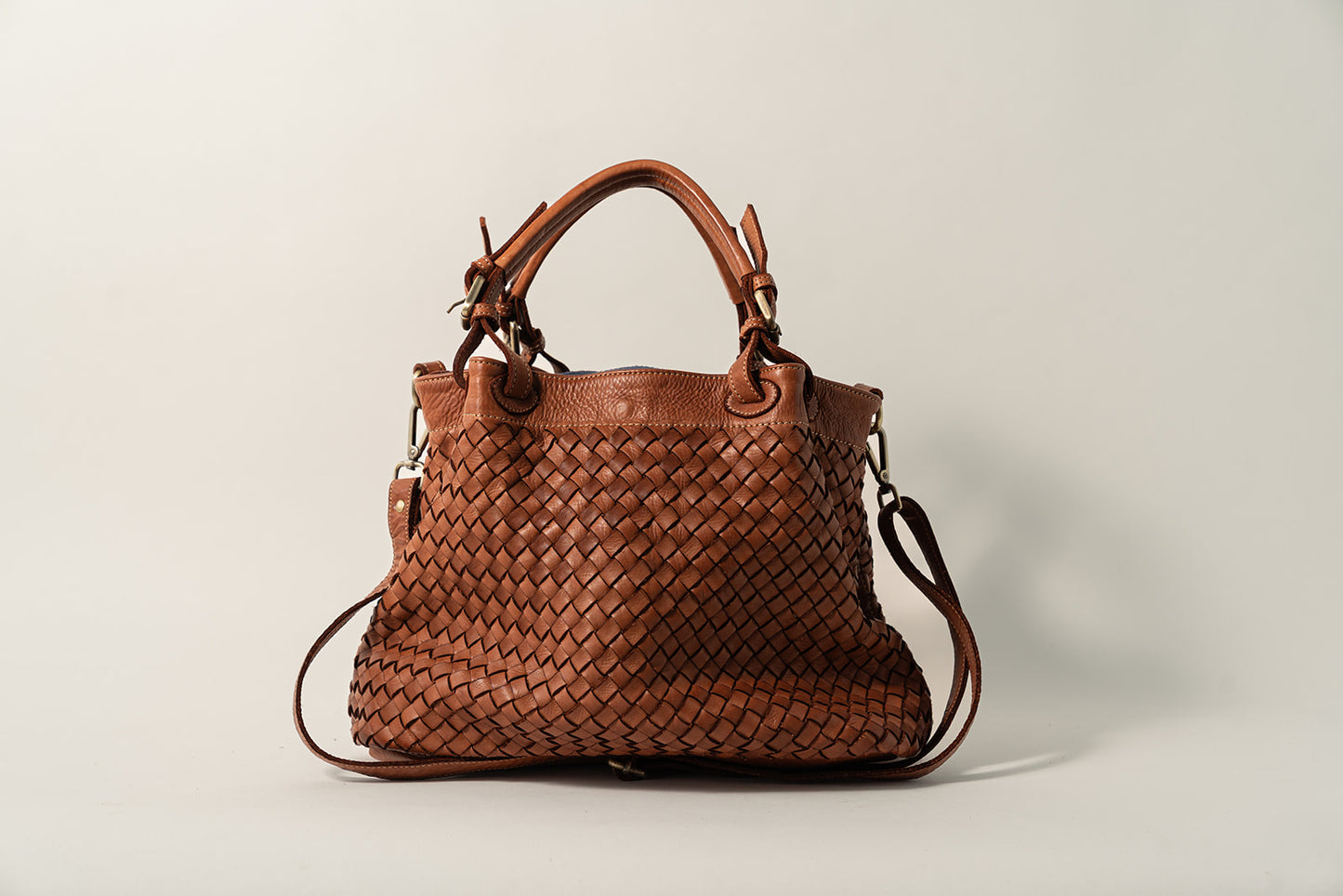 BOLSO PIEL BRADD Cognac