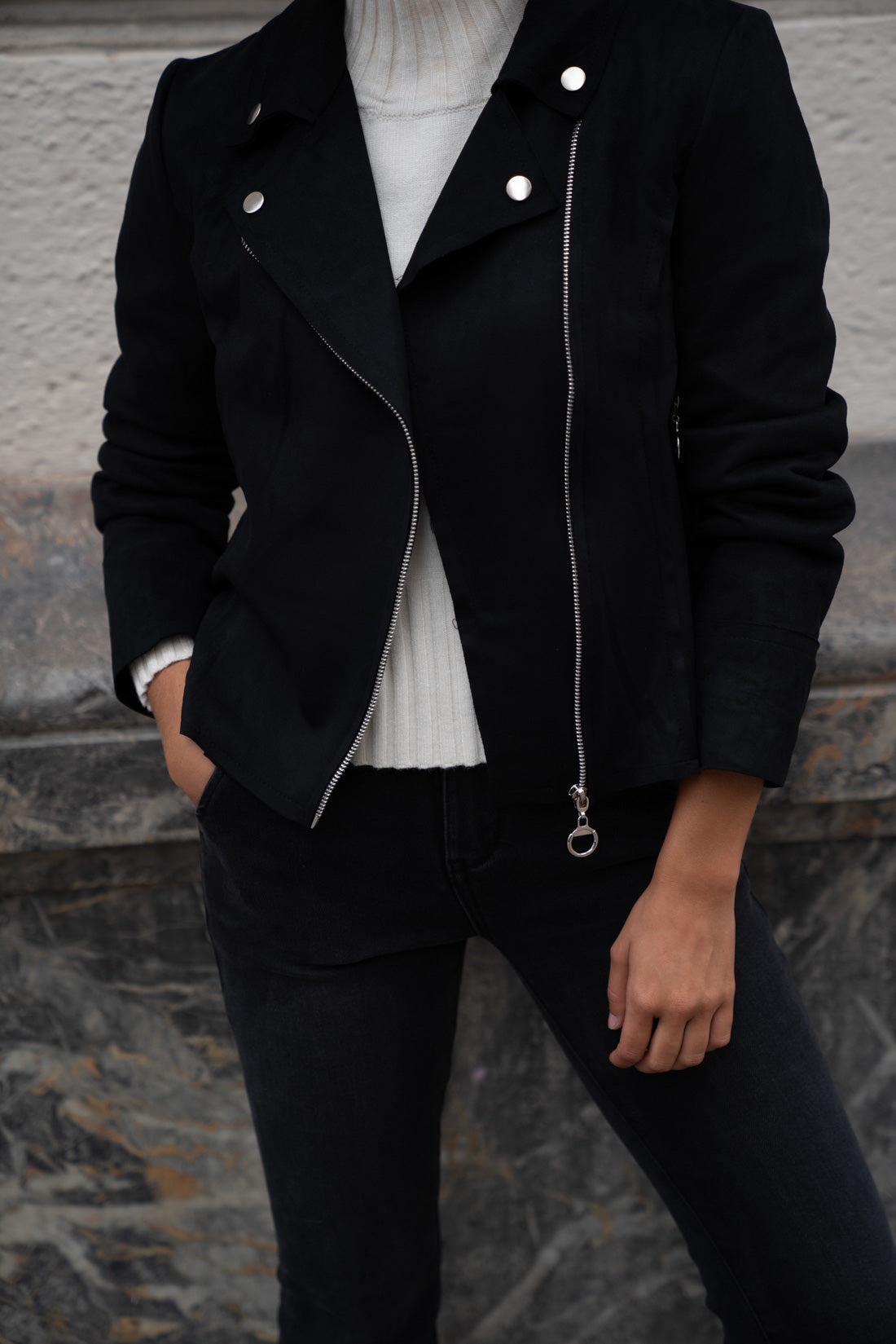 Chaqueta BIKER negra