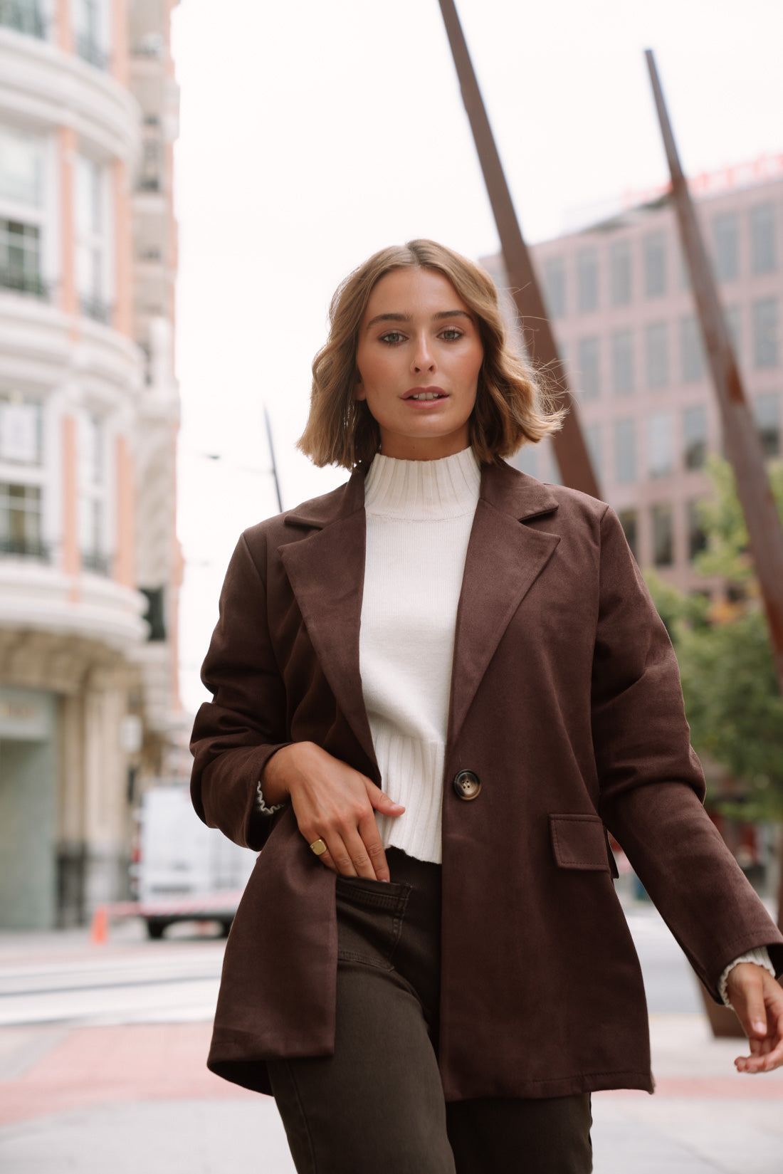 Blazer HAMPTON antelina choco