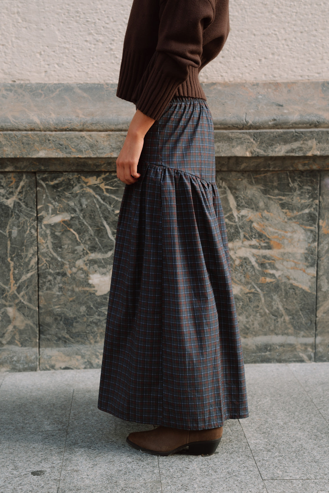 Falda YZAR tartán marino