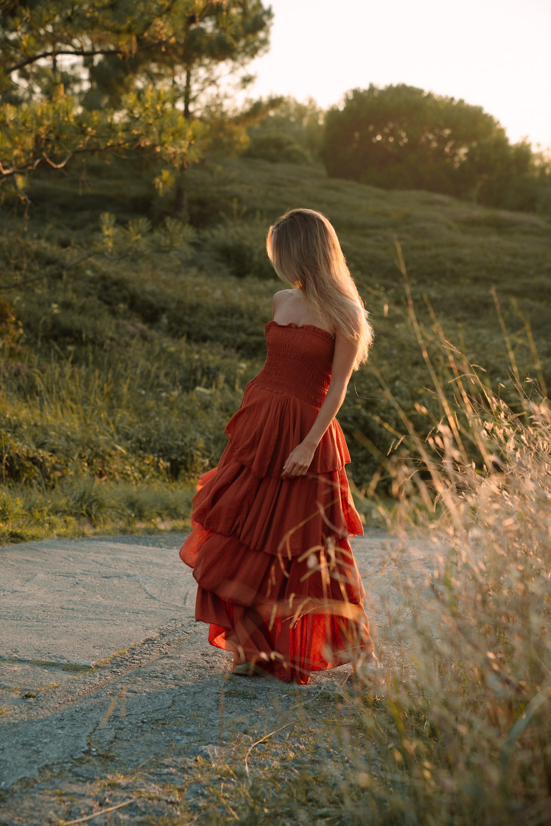 Vestido HONNOR terracota
