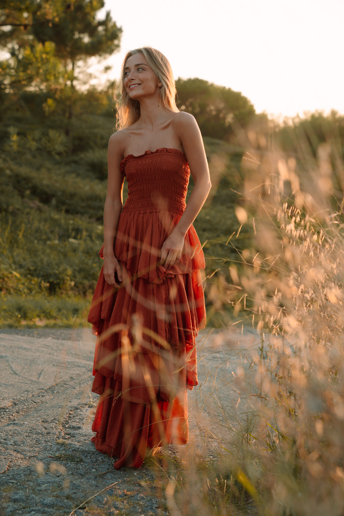Vestido HONNOR terracota