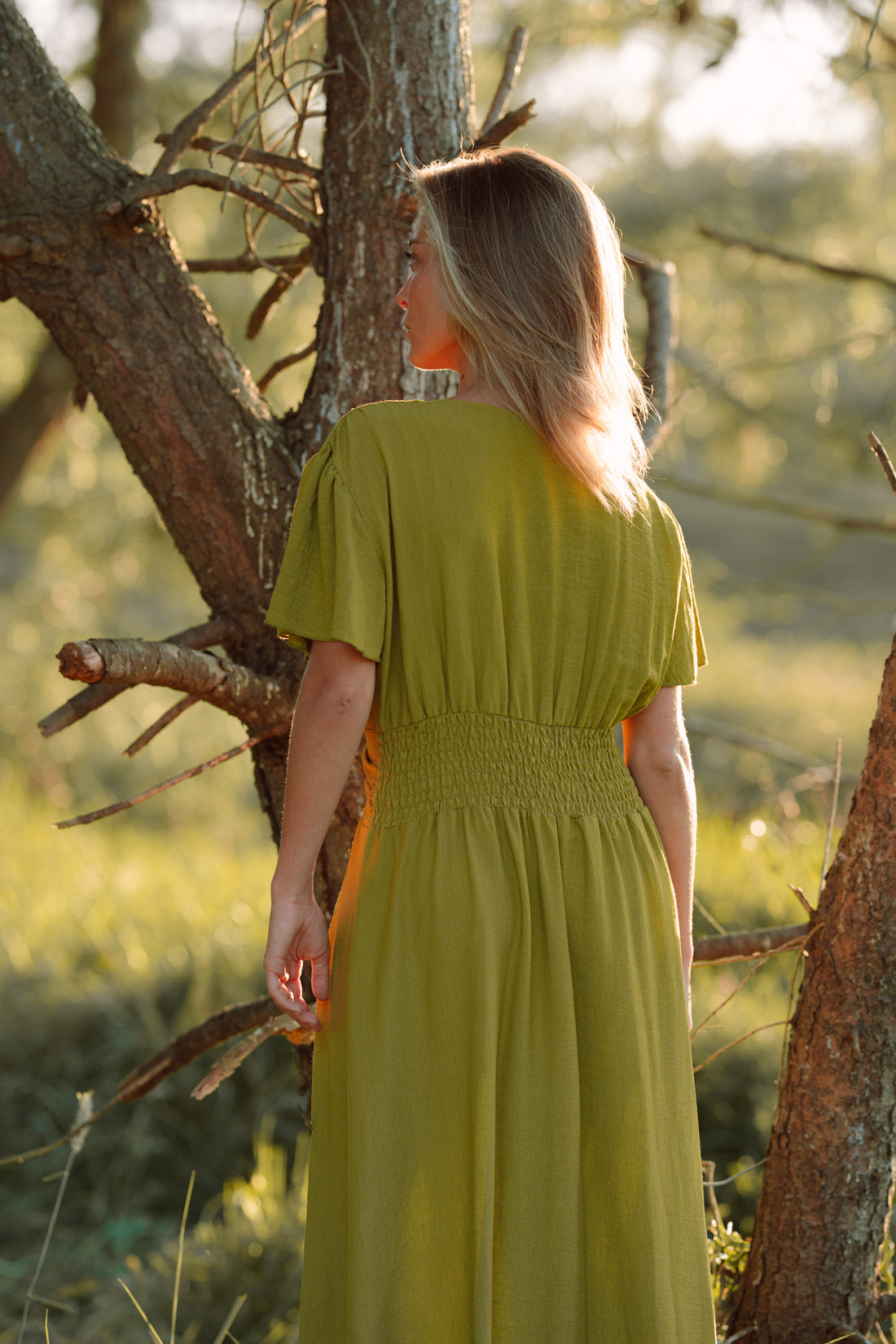 Vestido TURIA mostaza.