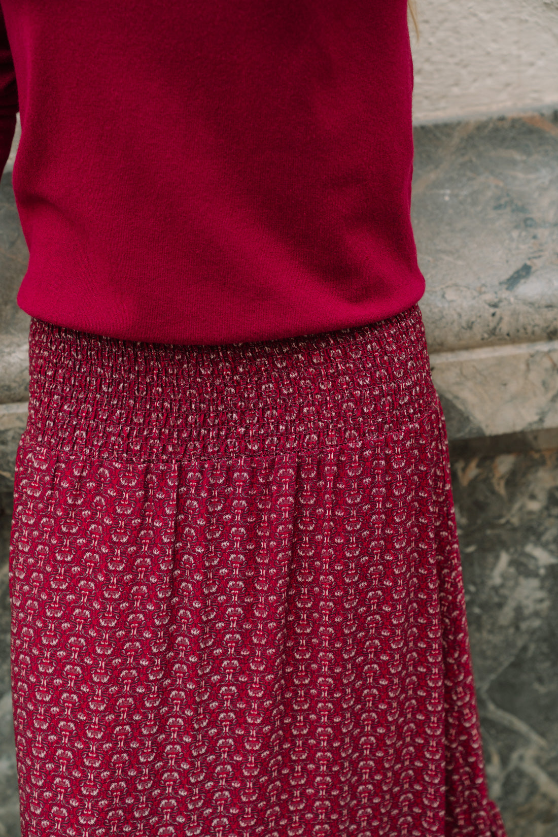 Jersey pico BASIK burdeos