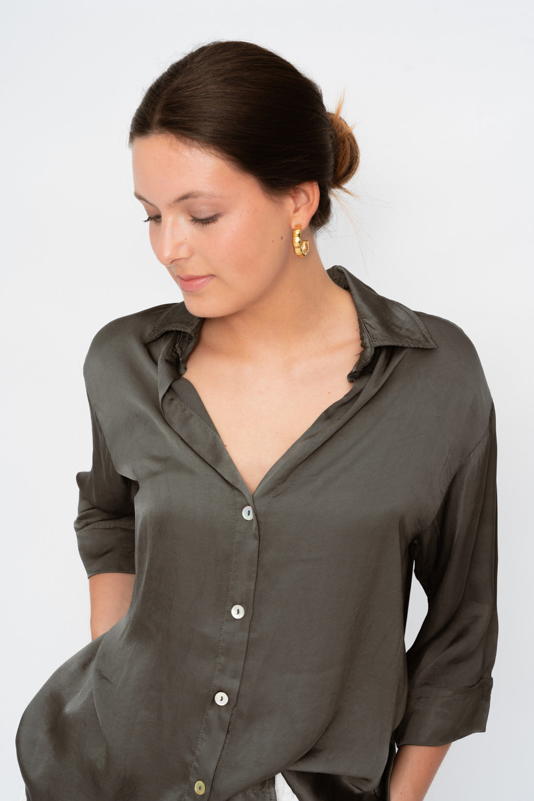 Blusa ROSSER raso gris